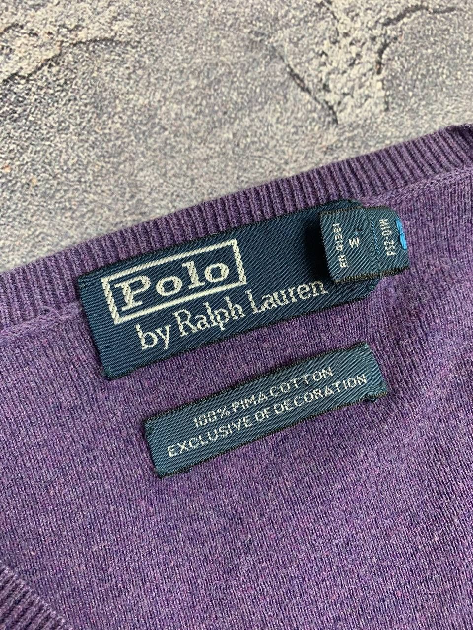 Polo Ralph Lauren Polo Ralph Lauren Men’s V-Neck Sweater Purple Pima Cotton Size US M / EU 48-50 / 2 - 8 Thumbnail