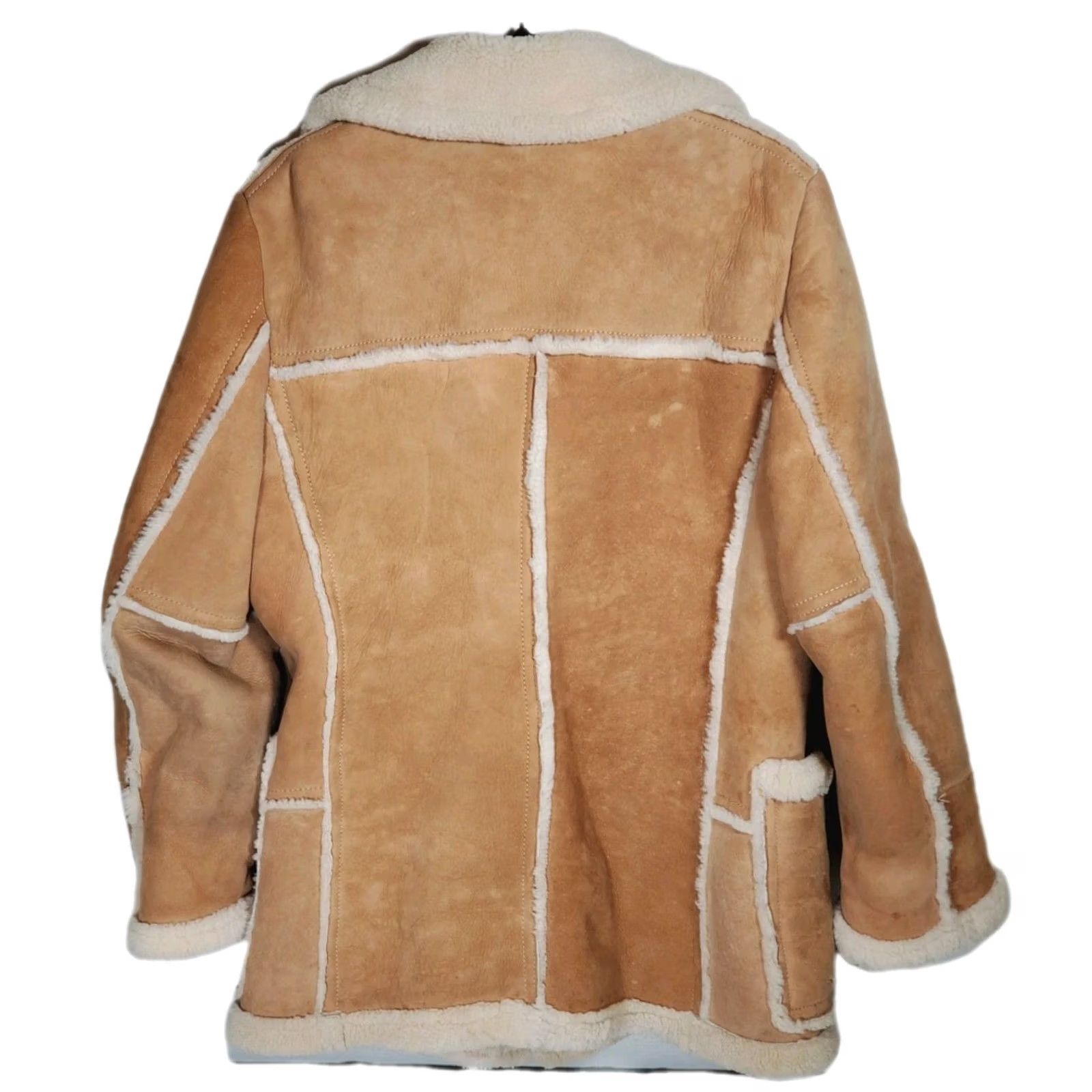 Brooks Brothers VINTAGE Brooks Brothers Brooksgate Tan Leather Shearling Panneled Coat Men's L Size US L / EU 52-54 / 3 - 3 Thumbnail
