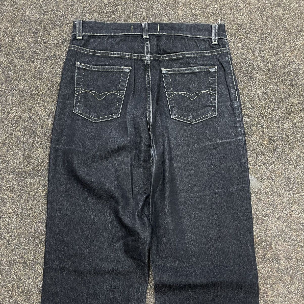 Vintage Vintage Y2K Baggy Wide Leg Flared Jeans Grunge Faded Logo 32 Size 32" / US 10 / IT 46 - 3 Thumbnail