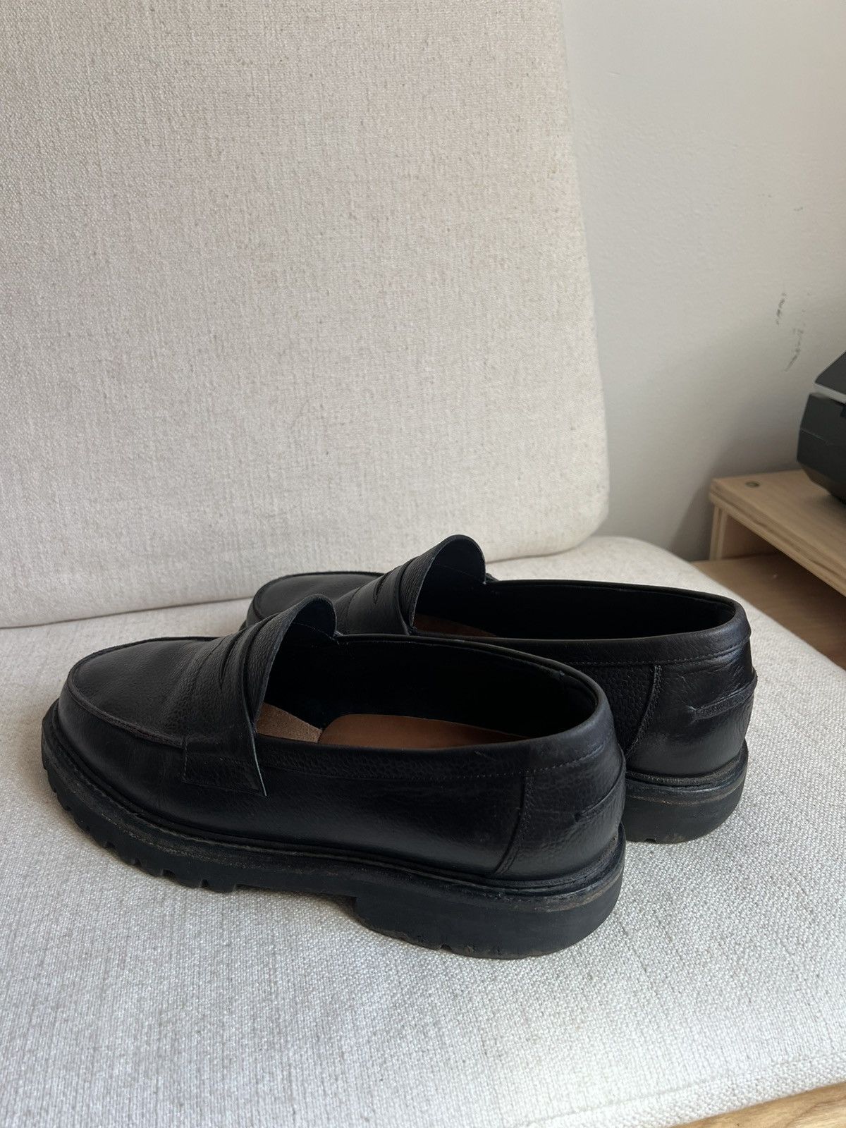 Blackstock & Weber Blackstock & Webber Black Penny Ellis Vibram Lug Sole Loafer Size US 8 / EU 41 - 2 Thumbnail