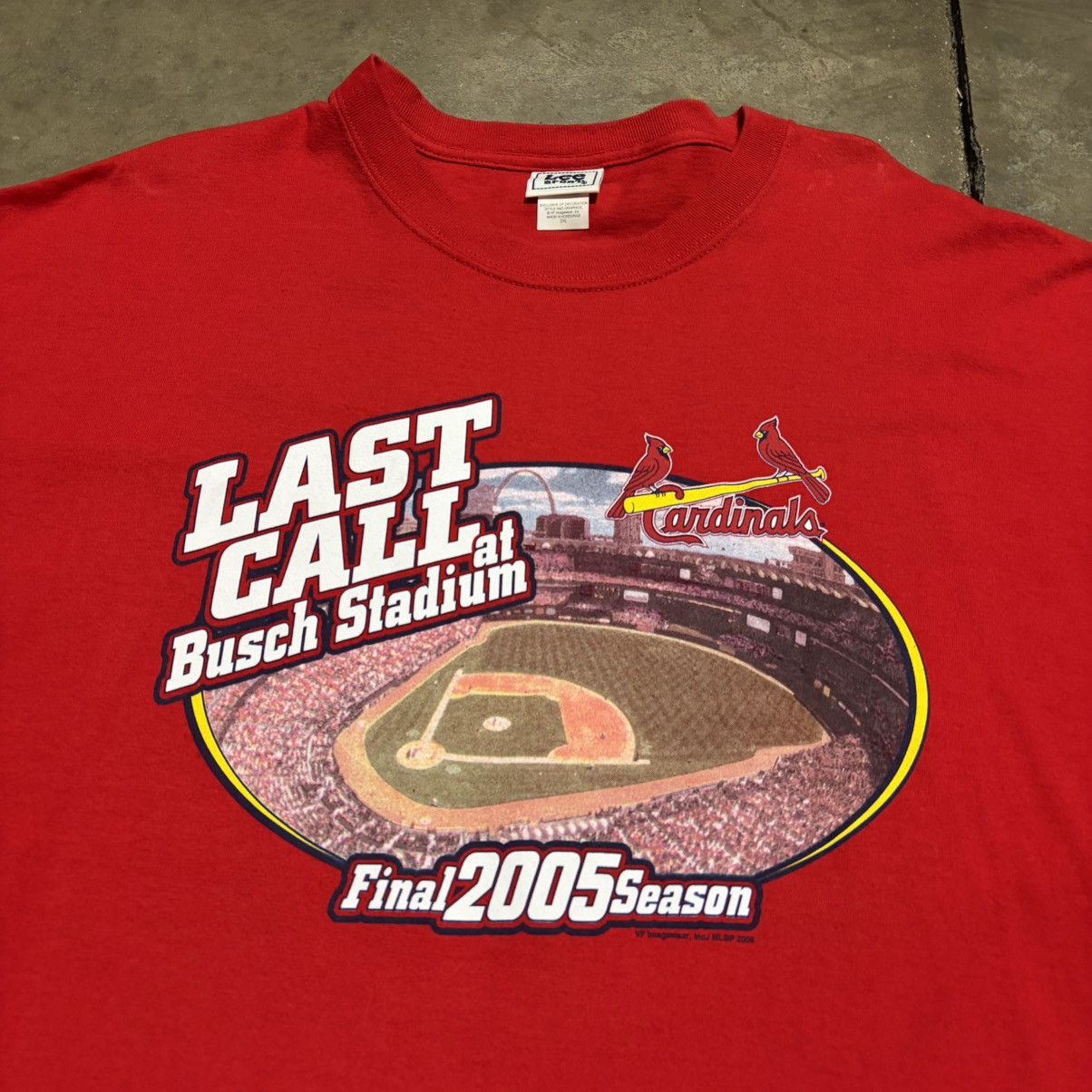 MLB Vintage Lee Sport St Louis Cardinals T shirt Busch MLB 2005 Size US XXL / EU 58 / 5 - 5 Thumbnail