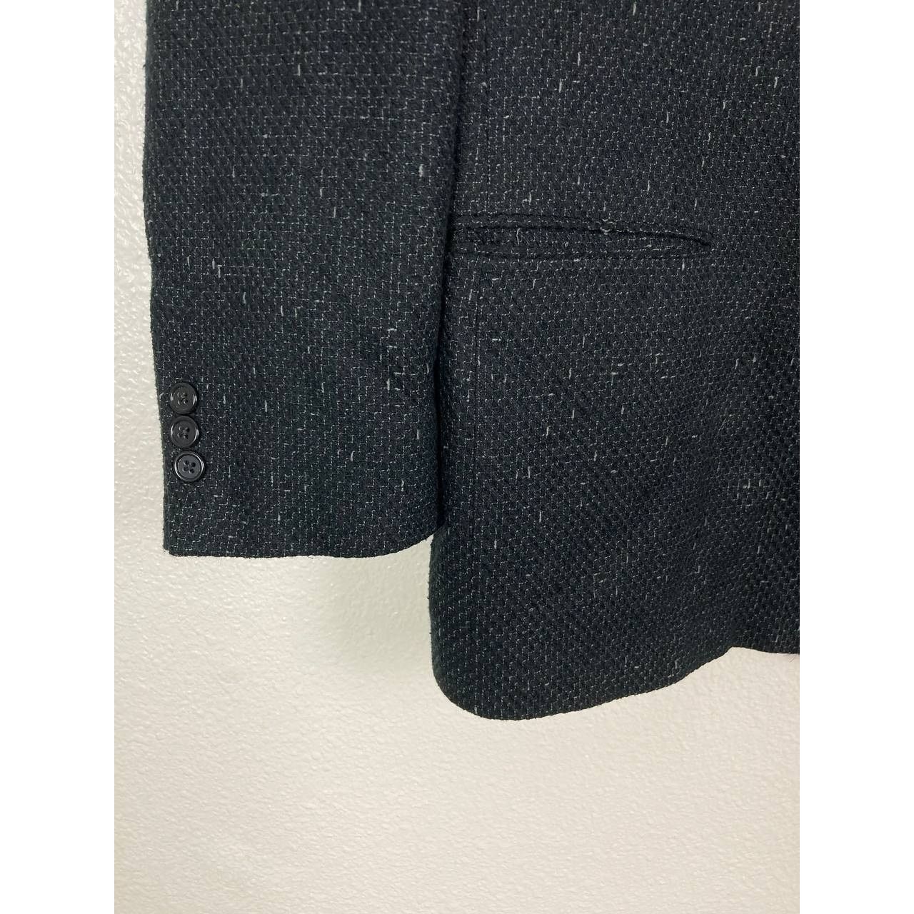 Gianni Valentino Gianni Jeffrey Michael Blazer Mens 44 Black Double Breasted Size 44R - 7 Thumbnail