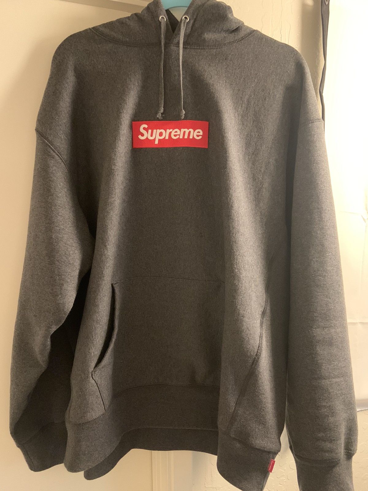 Supreme Supreme Box Logo Hooded Sweatshirt (FW21) Charcoal | Grailed