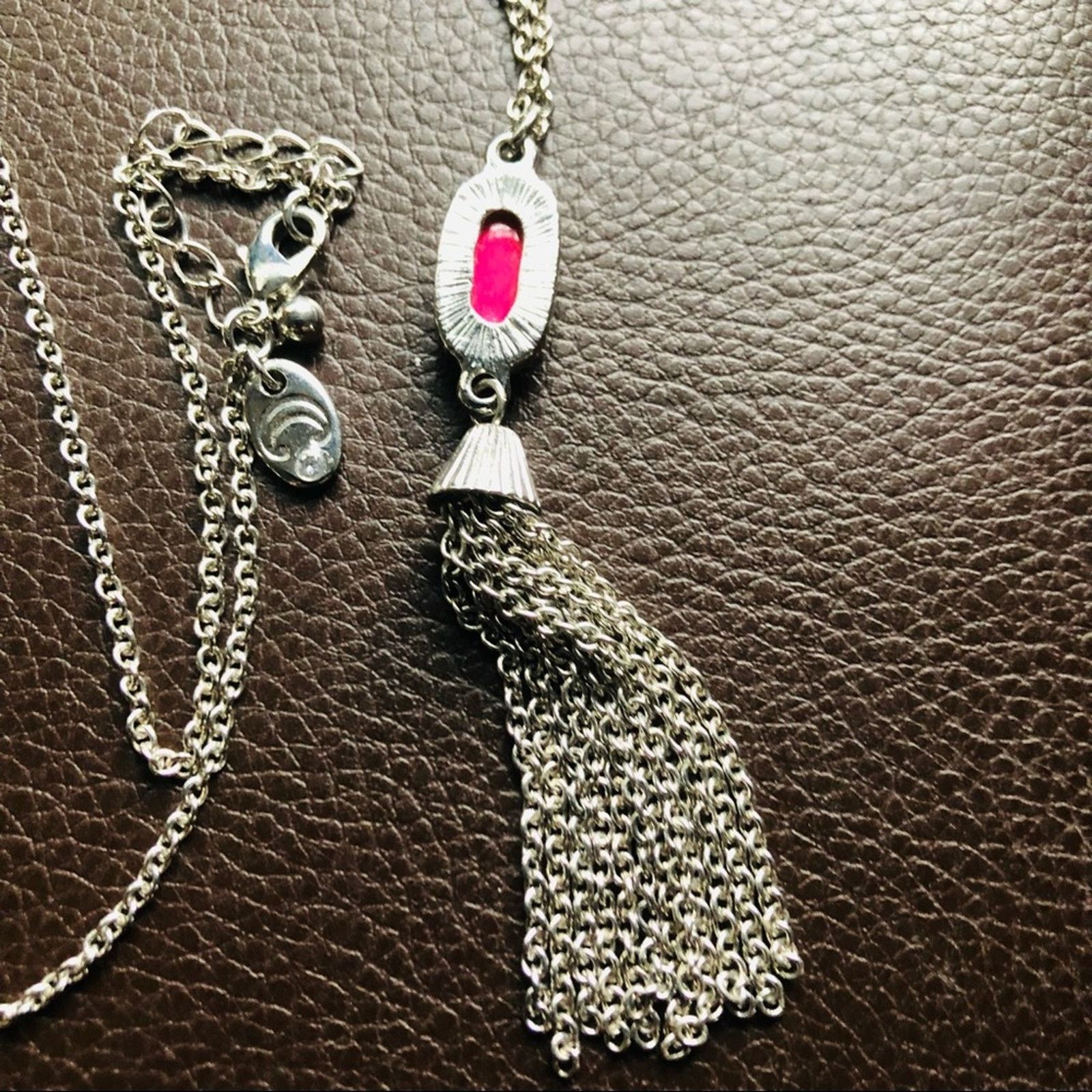 Jewelry Charming Charlie faceted pink stone tassel necklace Size ONE SIZE - 8 Thumbnail