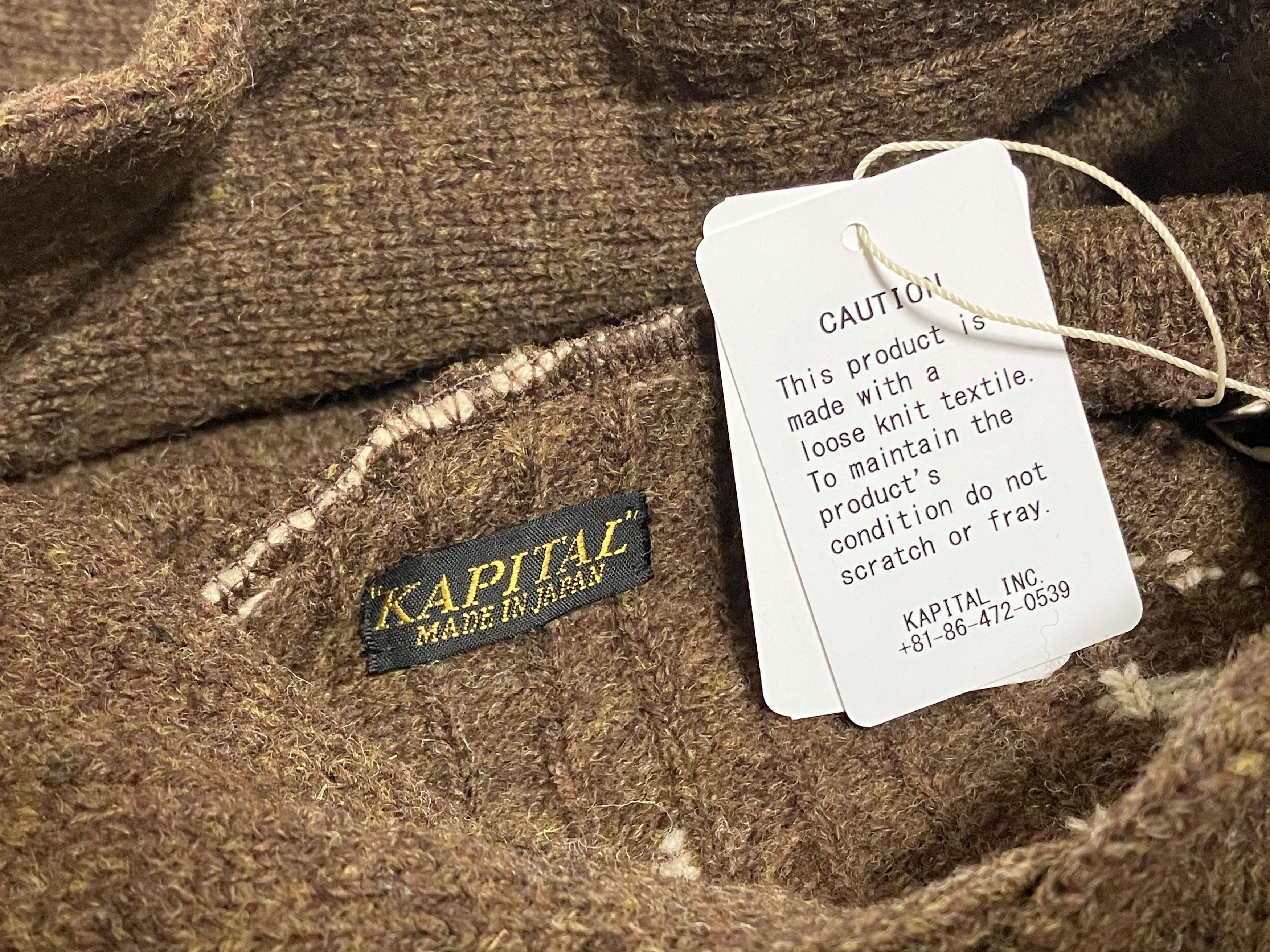 Kapital KAPITAL 5G wool bone sweater hood hoody Skeleton brown new L Size US L / EU 52-54 / 3 - 6 Thumbnail