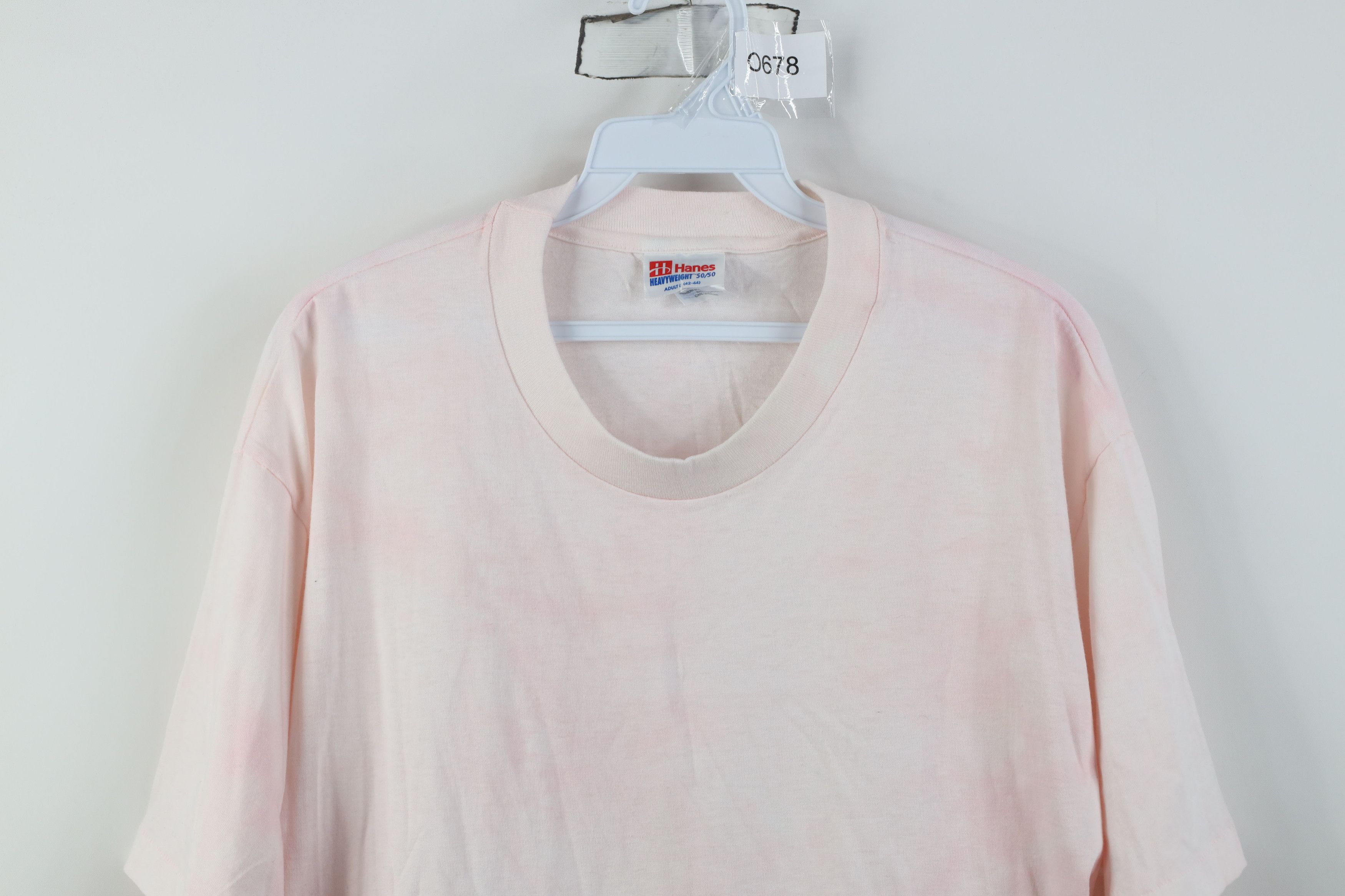 Vintage Vintage 90s Streetwear Wash Short Sleeve T-Shirt Pink USA Size L / US 10 / IT 46 - 2 Thumbnail