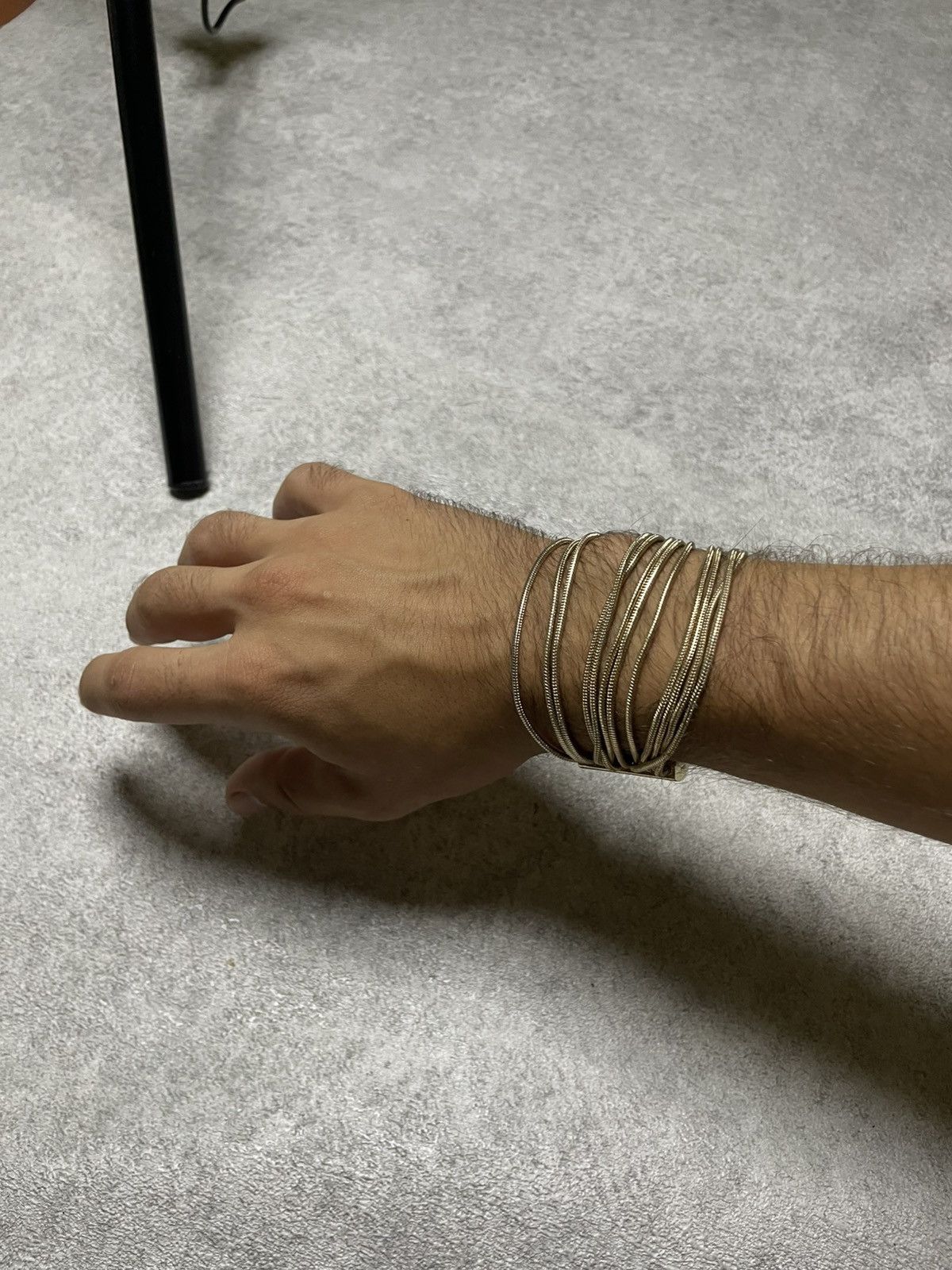 If Six Was Nine Skull Opium Gold Bracelet In The Style Of Helmut Lang Dark Size ONE SIZE - 8 Thumbnail