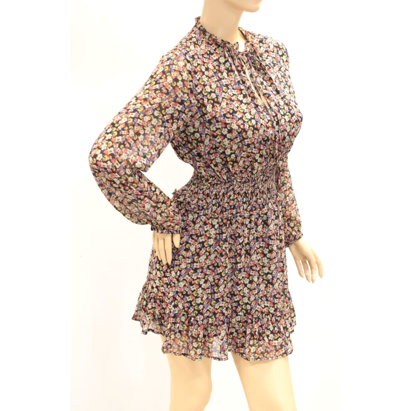 Vintage Dress Forum Women Los Angeles Floral Boho Mini Dress Small Forest Fairy Romantic Size S / US 4 / IT 40 - 4 Thumbnail