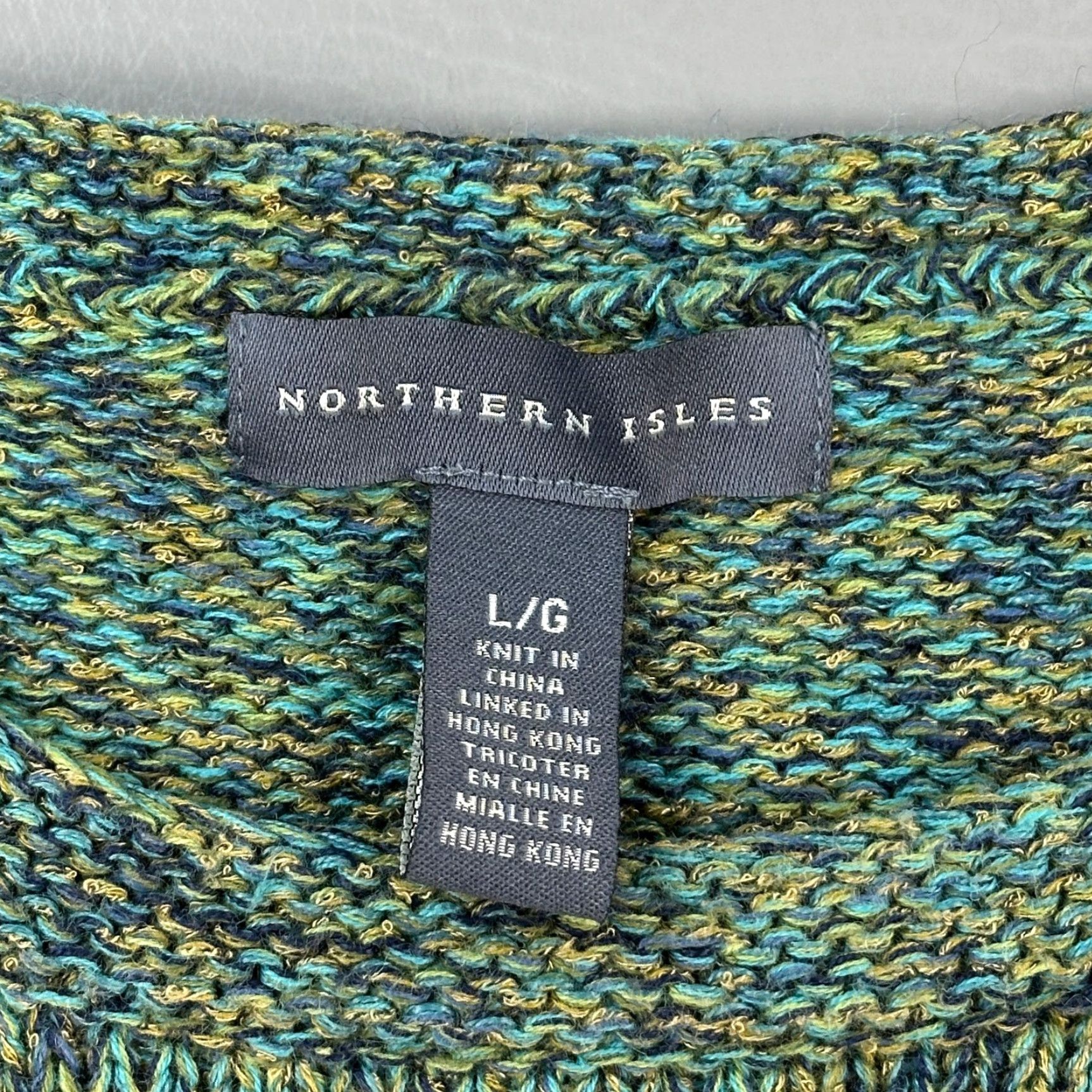 Vintage VINTAGE Northern Isles Sweater Women's Large Green Marled Knit Crewneck Pullover Size L / US 10 / IT 46 - 4 Thumbnail