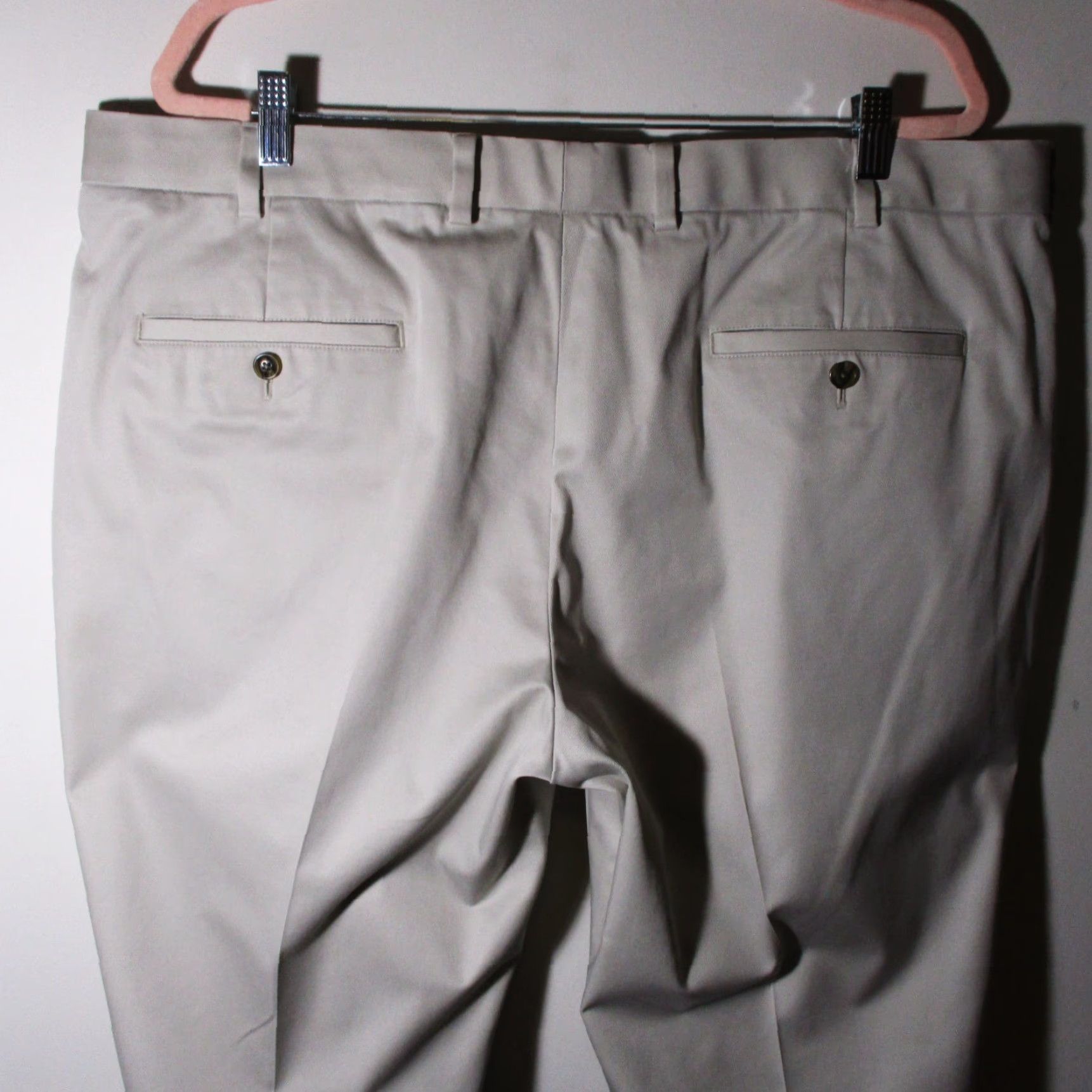 Brooks Brothers BROOKS BROTHERS Beige "Advantage Clark" Chino Pants Men's 42W 30L Regular Straight Flat Front 5-Pocket Belt Loops Brown Beige Size US 42 / EU 58 - 4 Thumbnail