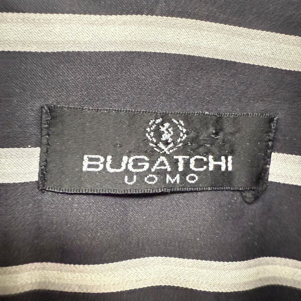BUGATCHI Men's Bugatchi Button Down Shirt Med Black/White Striped Size US M / EU 48-50 / 2 - 10 Thumbnail