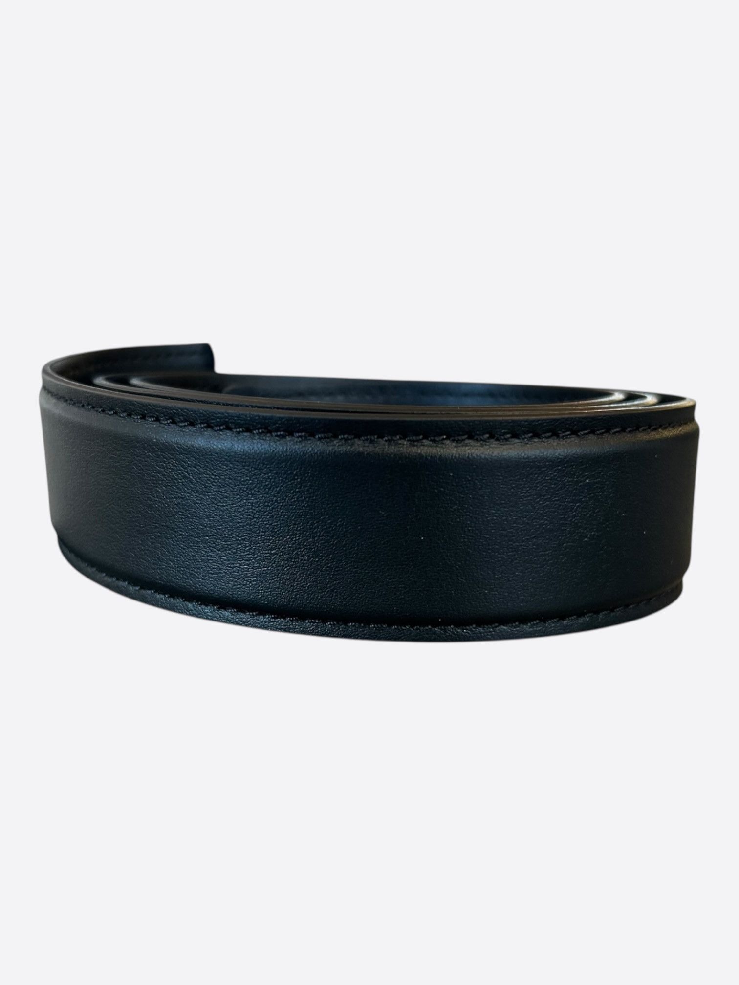 Amiri Amiri Black & Blue MA Logo Leather Belt Size 28 - 2 Thumbnail