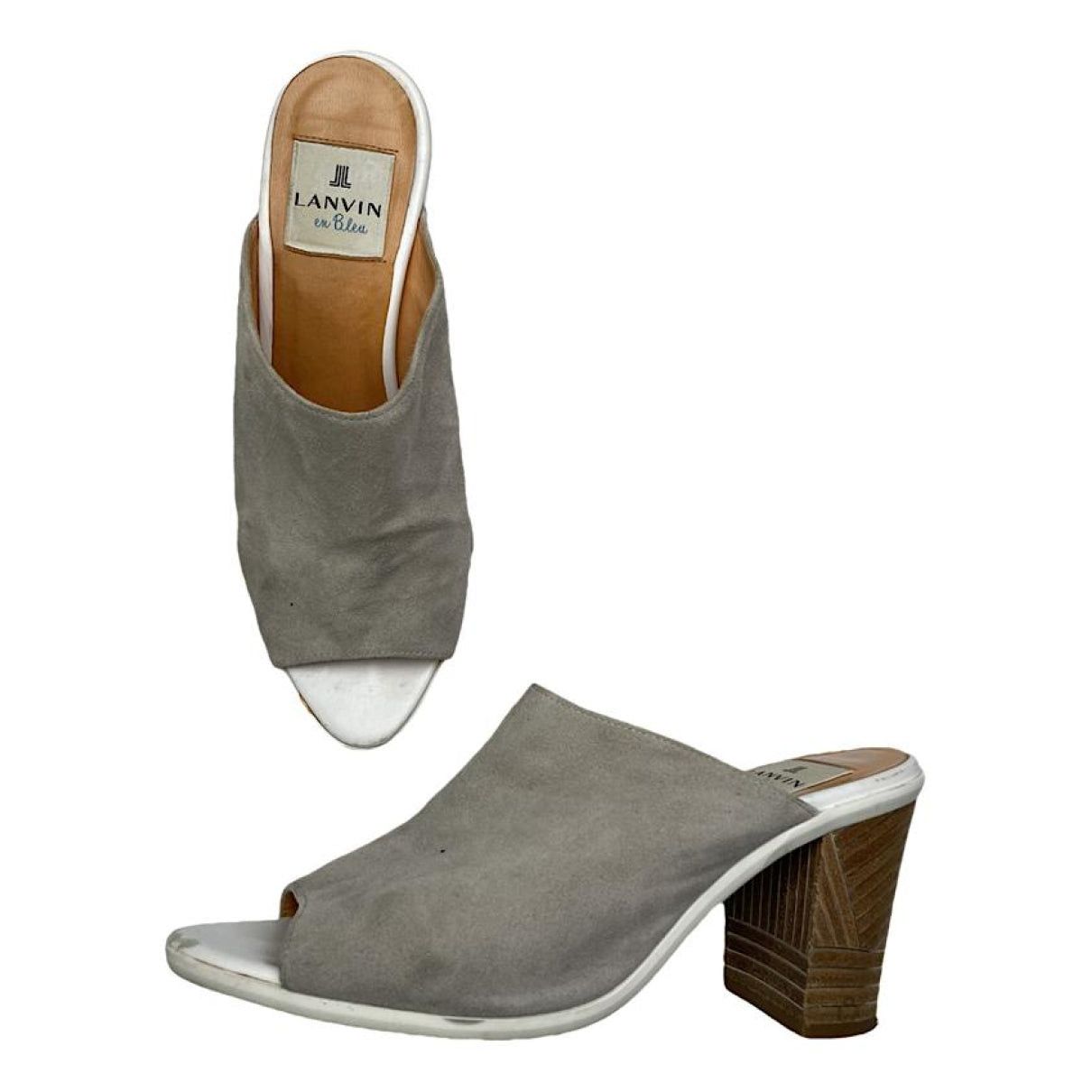Lanvin Grey Leather Heel Size US 7 / IT 37 - 1 Thumbnail