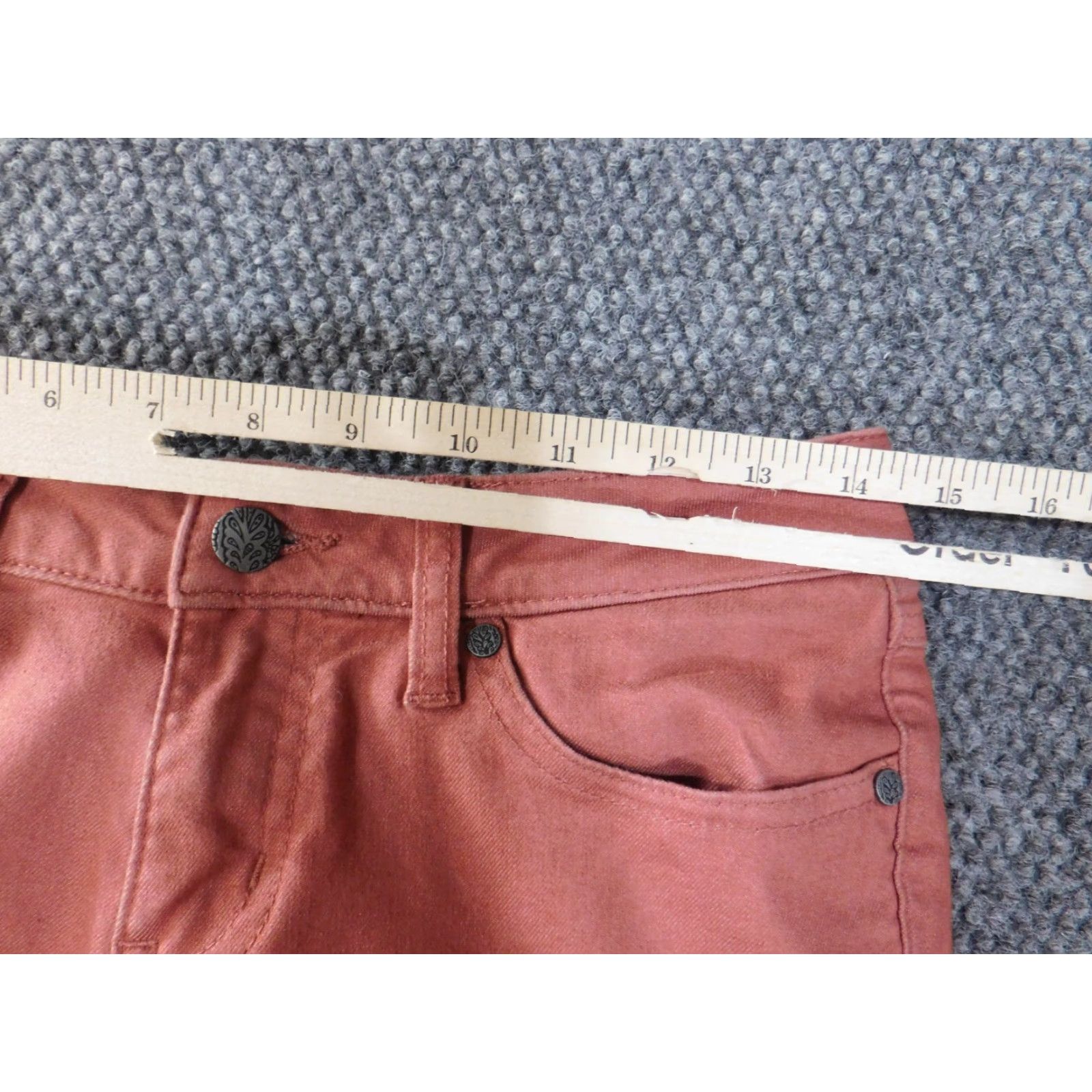 Prana prAna Jeans Womens size 2 Pink Straight Denim Stretch Casual 30 in Inseam Regular Rise Mid Zipper Pockets Size 26" / US 2 / IT 38 - 5 Thumbnail