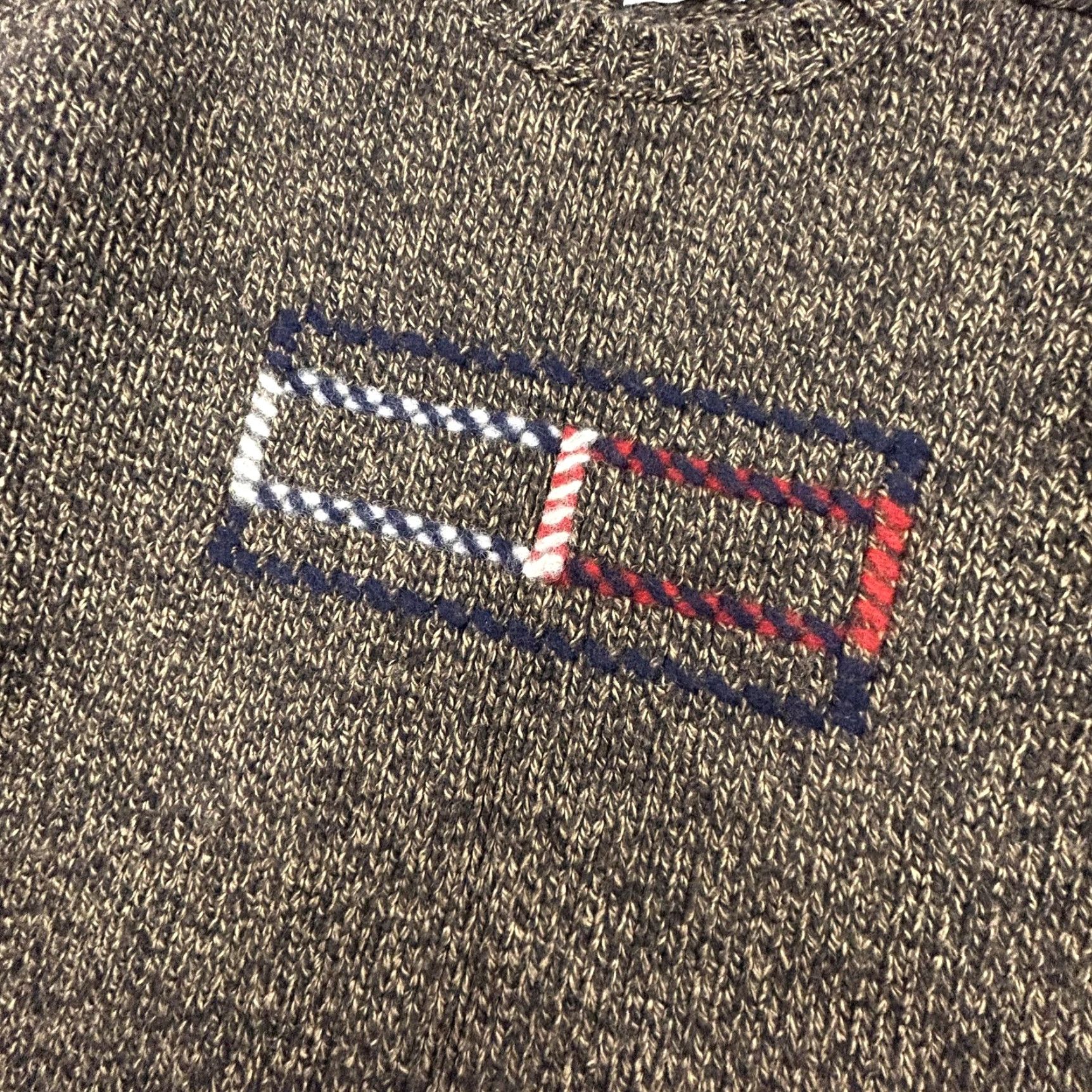 Tommy Hilfiger VINTAGE Tommy Hilfiger Sweater Mens XL Cable Knit Pullover Denim Flag Casual Y2K Size US XL / EU 56 / 4 - 3 Thumbnail