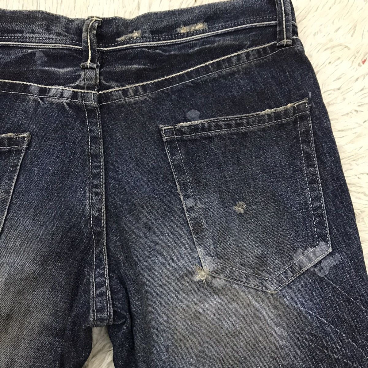 &SONS Vintage Delay Ufin & Sons Distressed Denim Flare Jeans Size US 32 / EU 48 - 12 Thumbnail