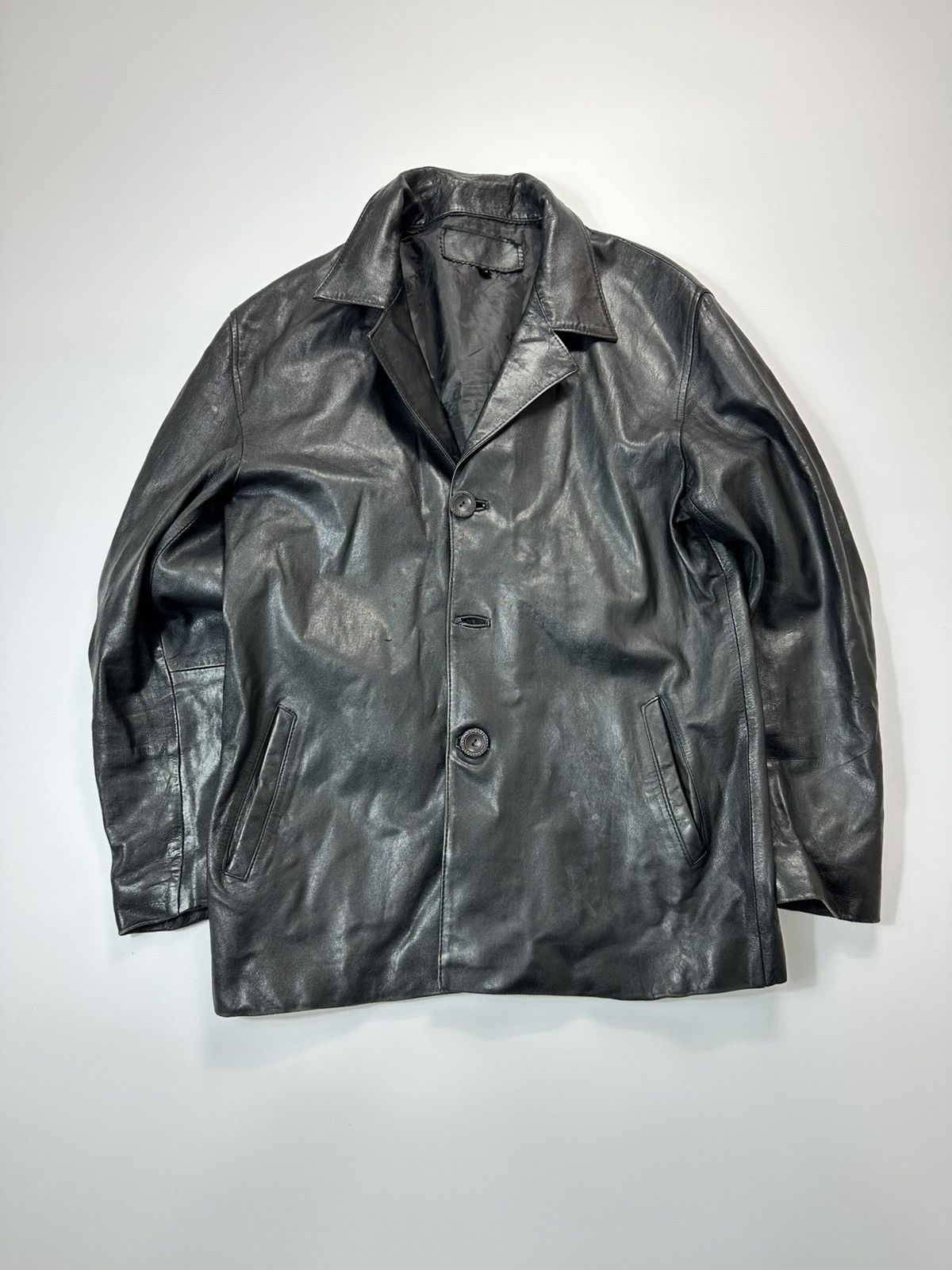 Leather Leather Jacket Biker Fit Avant-garde Size US L / EU 52-54 / 3 - 1 Thumbnail