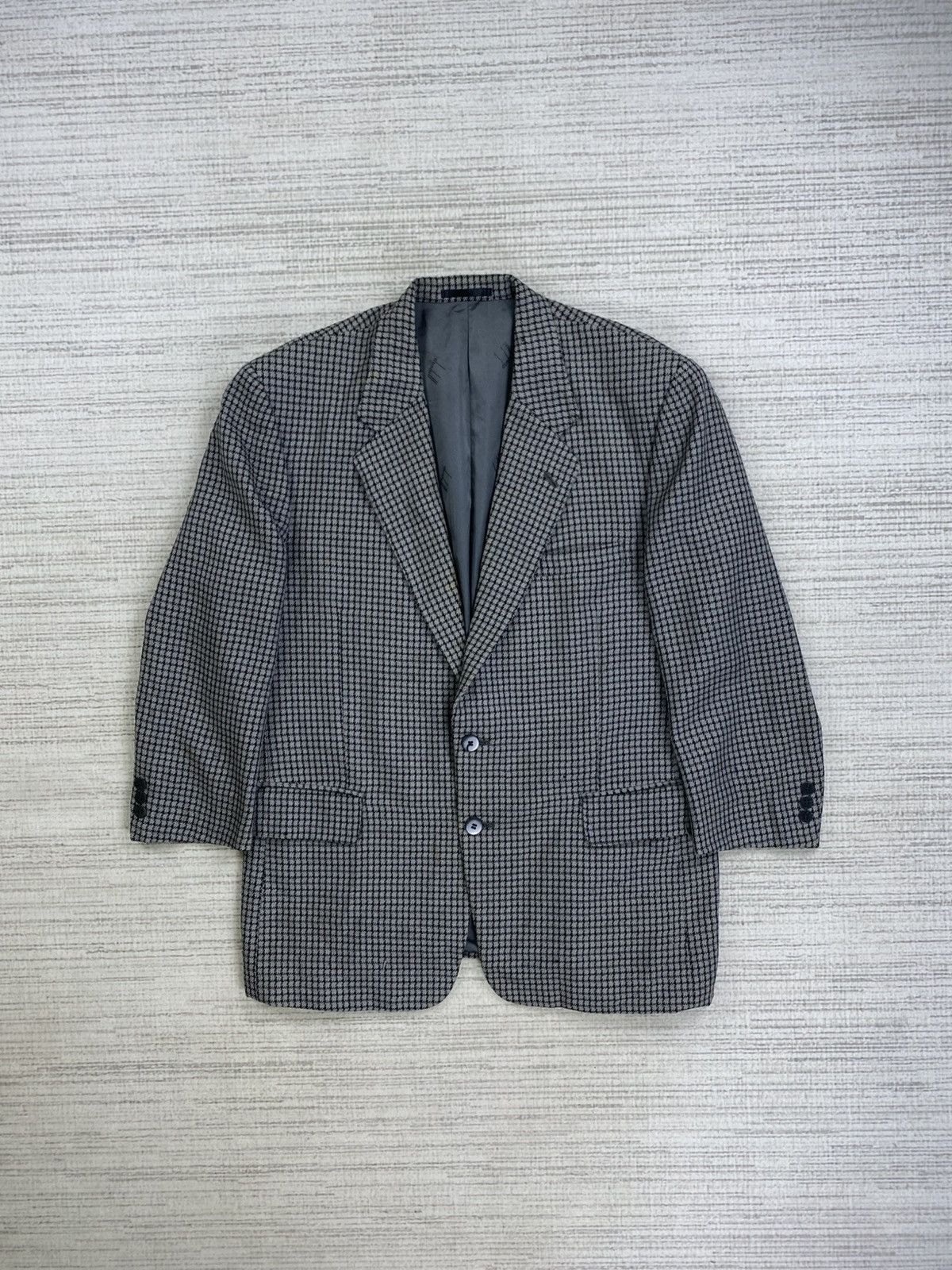 Alfred Dunhill × Japanese Brand × Vintage Vintage Dunhill Plaid Double Breasted Blazer Jacket Size US M / EU 48-50 / 2 - 1 Thumbnail