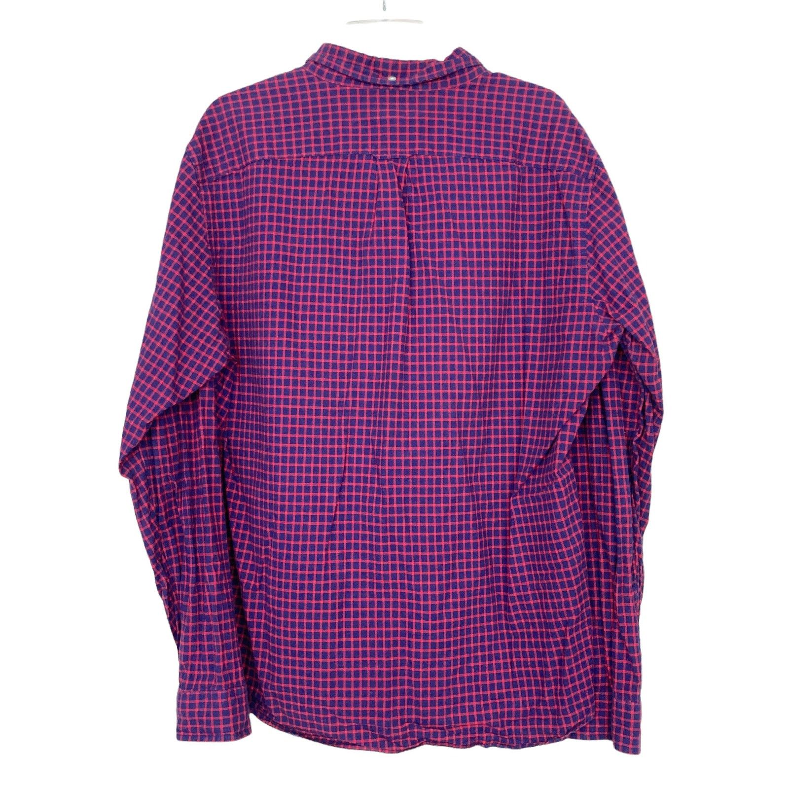 J.Crew J. Crew Blue Red Plaid Oxford Slim Fit Button Down Size US XL / EU 56 / 4 - 4 Thumbnail