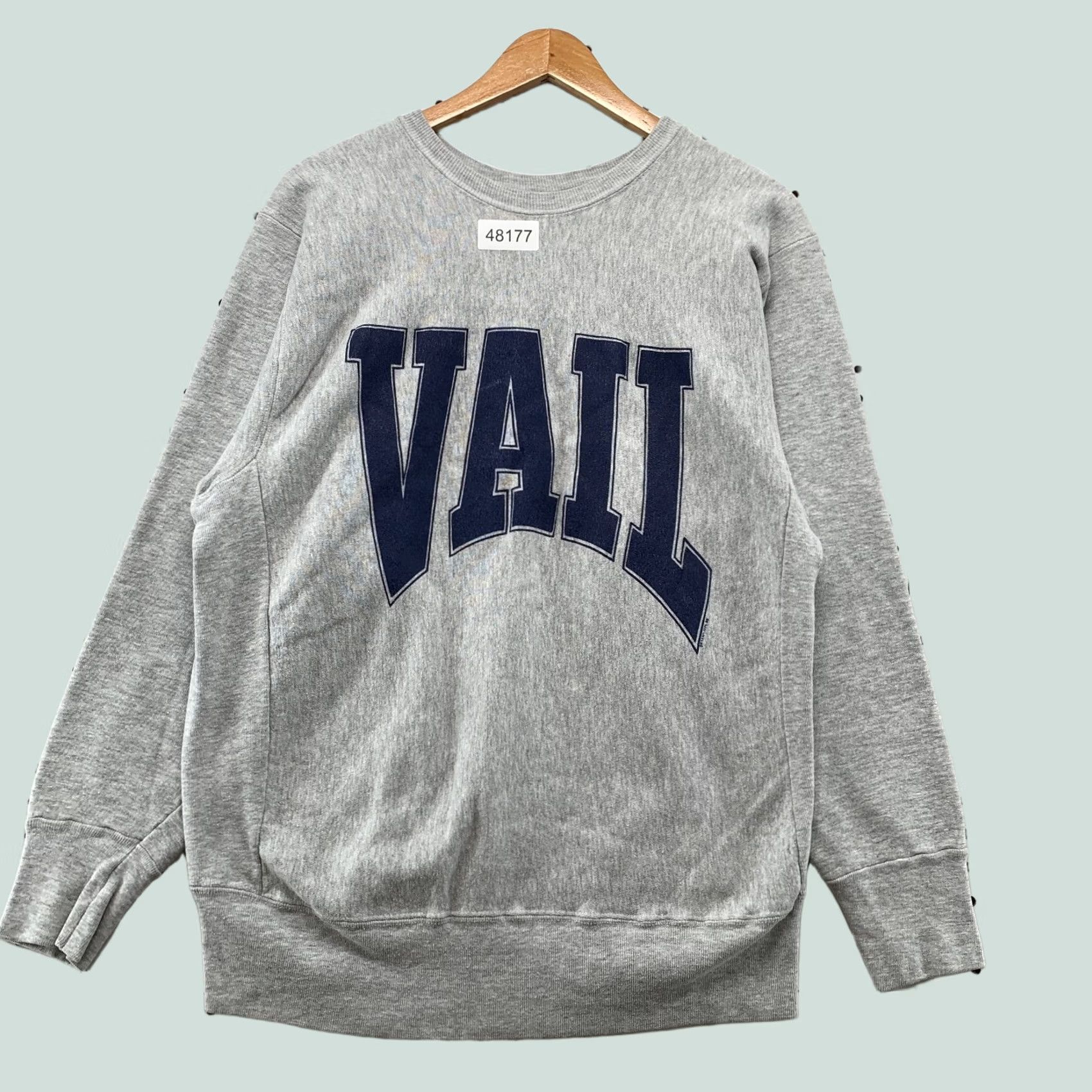 Vintage VINTAGE Vail Sweatshirt Mens L Gray Heavyweight Reverse Weave Made USA Size US L / EU 52-54 / 3 - 1 Thumbnail