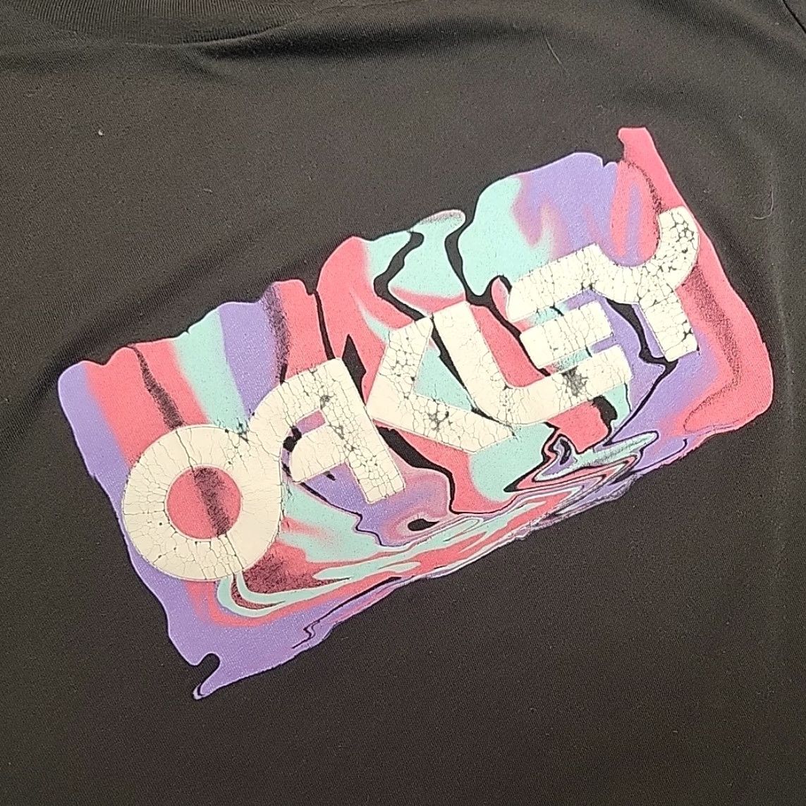Oakley VINTAGE Oakley Shirt Mens Small Black Short Sleeve Crewneck Spellout Logo Buckle Casual Size US S / EU 44-46 / 1 - 4 Thumbnail