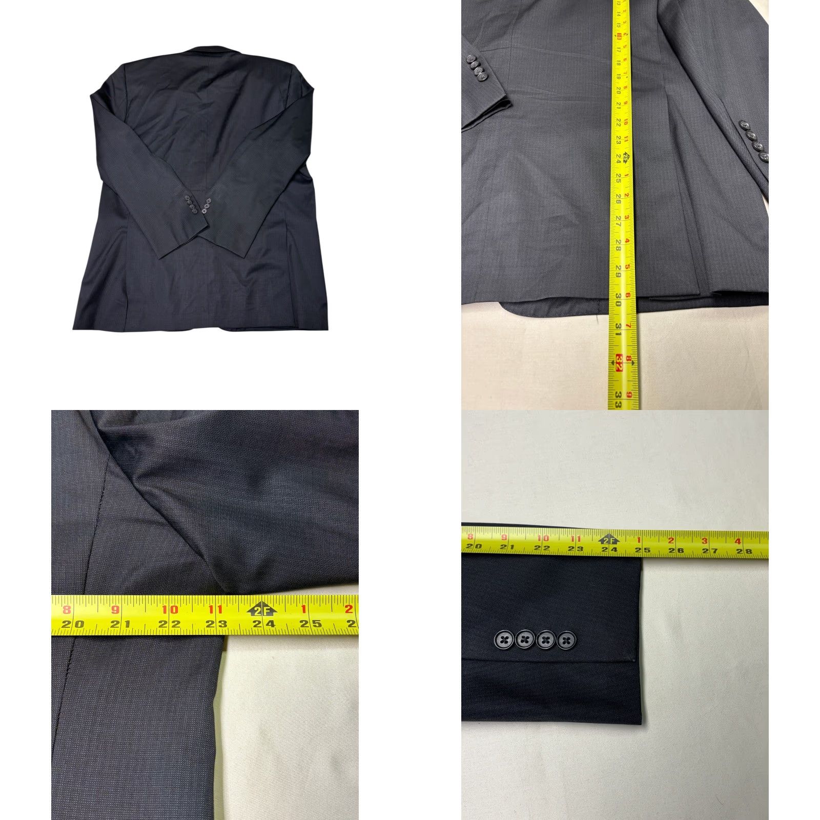 Brooks Brothers Brooks Brothers 1818 Regent Fit Charcoal Wool Blazer Jacket 2 Piece 44R Mens Regular Notch Lapel Business Size 44R - 9 Thumbnail