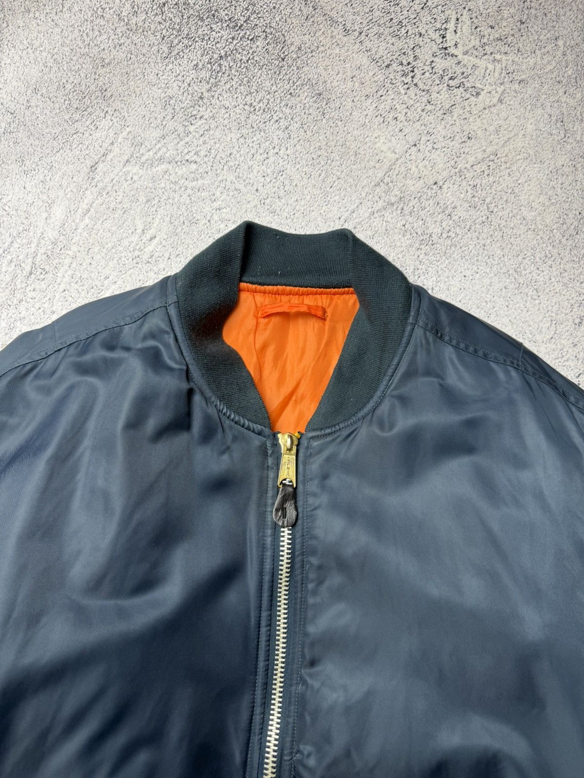 Alpha Industries Vintage Blue Reversible Bomber Jacket MA1 USA Y2K Size US XXL / EU 58 / 5 - 10 Thumbnail