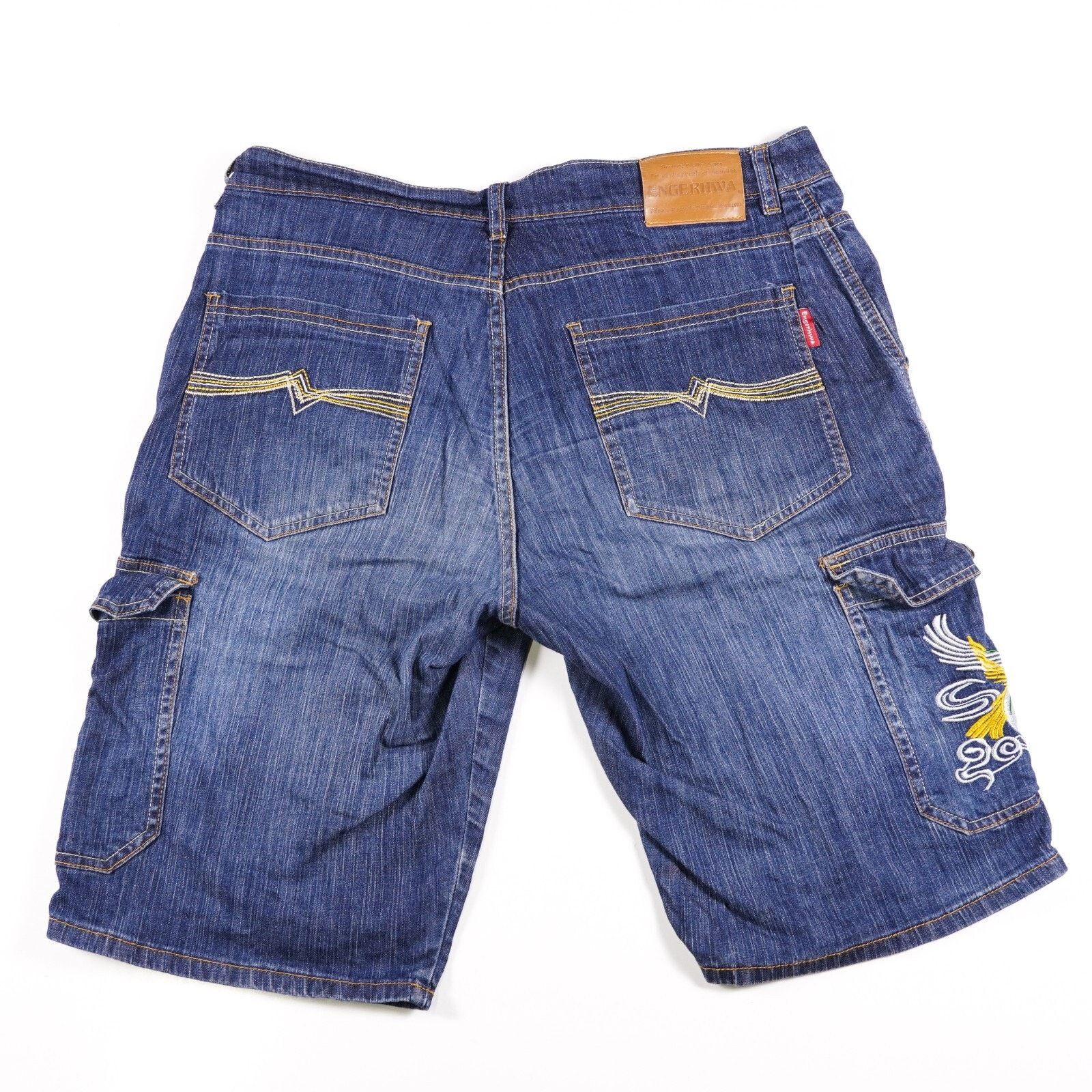 Other Engerhwa Phoenix Denim Jeans Straight Wide Cargo Shorts 32 Size US 32 / EU 48 - 7 Thumbnail