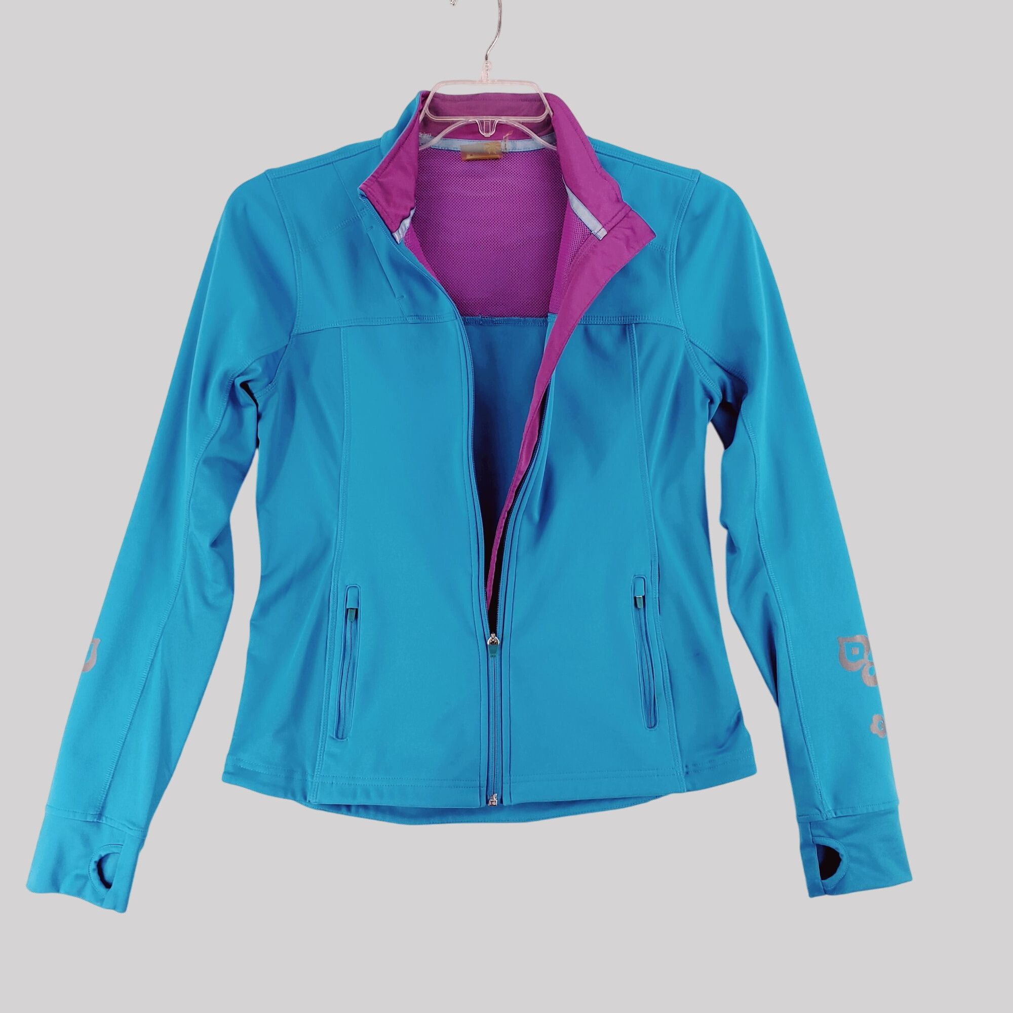 Athleta Athleta Womens Blue Full-Zip Stretch Jacket With Thumbholes Size M / US 6-8 / IT 42-44 - 5 Thumbnail