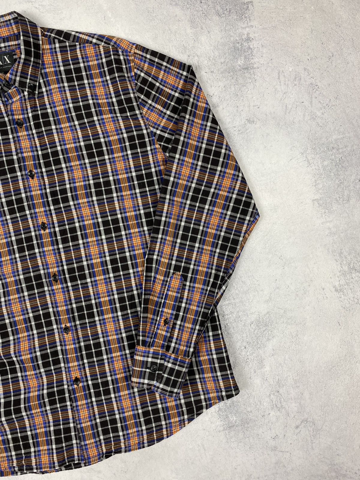 Armani Exchange Armani Exchange Checkered Button Up Long Sleeve Shirt Size US M / EU 48-50 / 2 - 3 Thumbnail