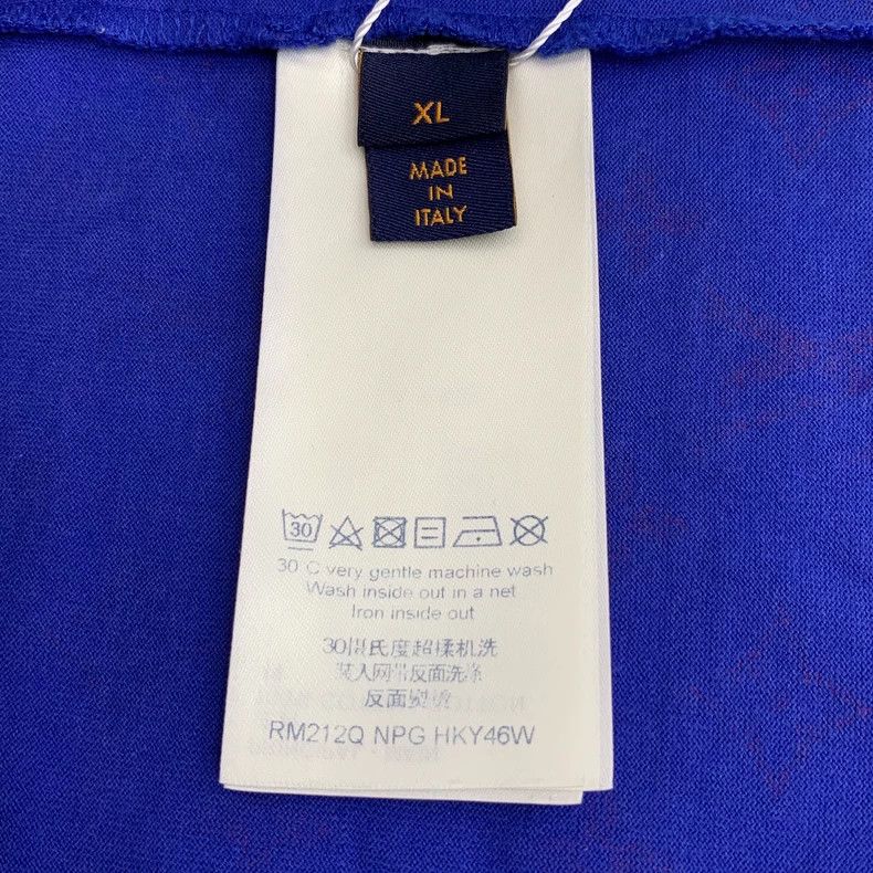 Louis Vuitton Louis Vuitton Dark blue logo cotton crewneck short sleeve Size US XL / EU 56 / 4 - 6 Thumbnail
