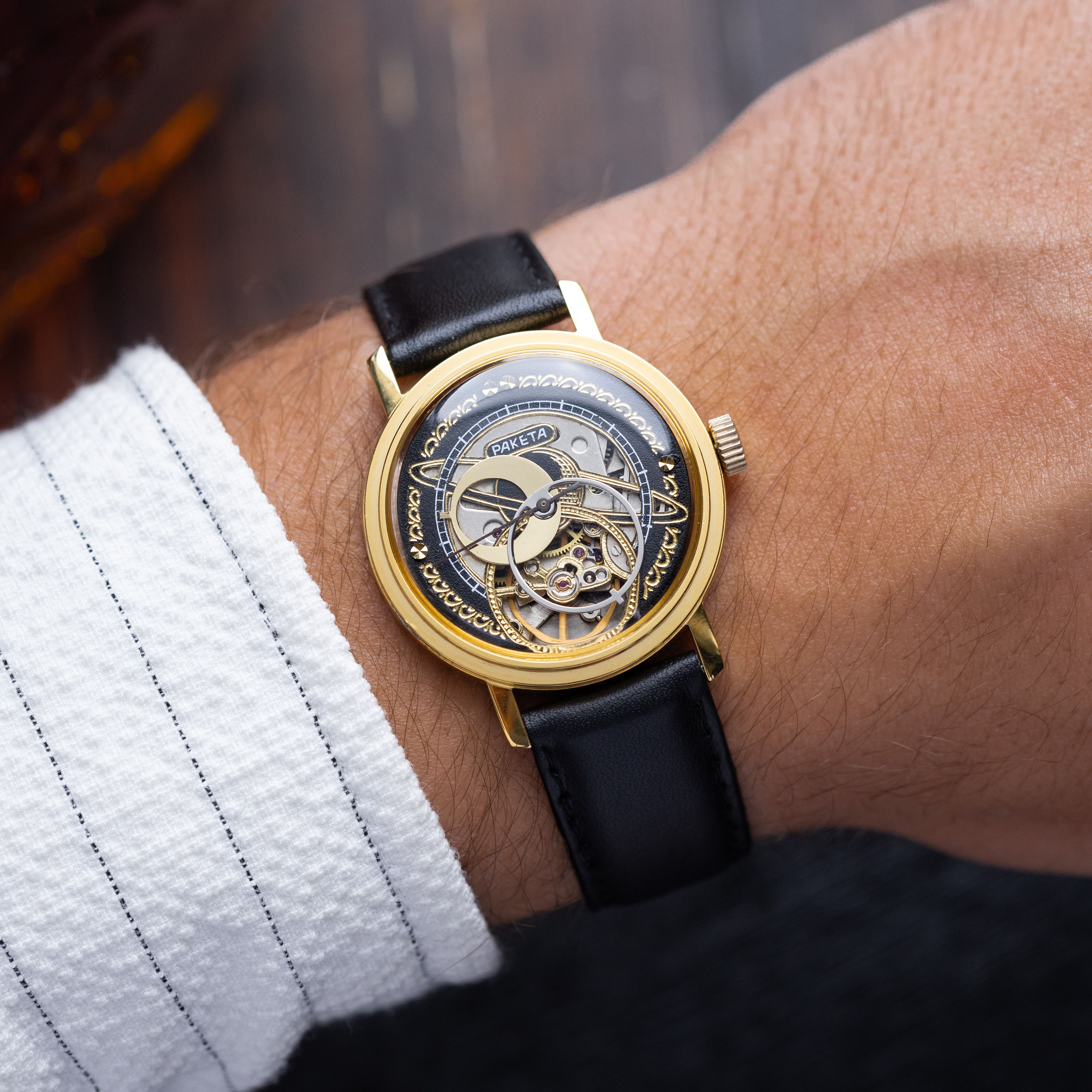 Other Raketa Vintage Soviet Handcrafted Watch "Raketa Skeleton" Size 34 - 1 Thumbnail