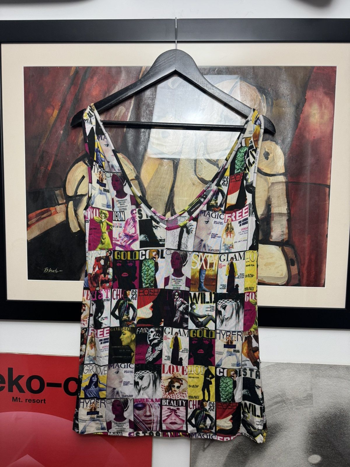Miss Sixty Vintage Miss Sixty TankTop Oversize Fullprint Magazine Cover Size L / US 10 / IT 46 - 1 Thumbnail