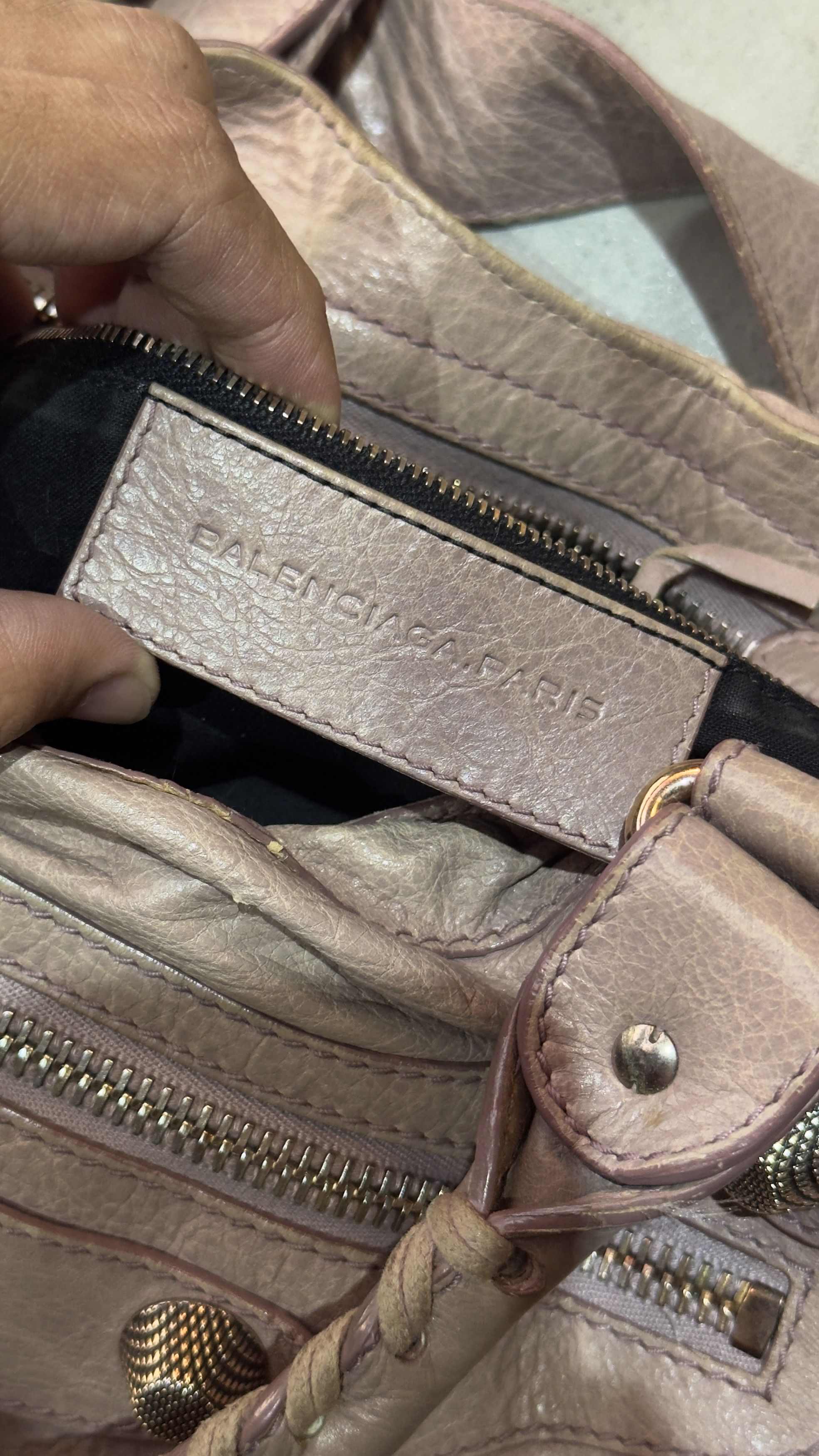 Balenciaga Balenciaga Parme LambskinLeather Giant21 RoseGold Motorcycle Size ONE SIZE - 9 Thumbnail