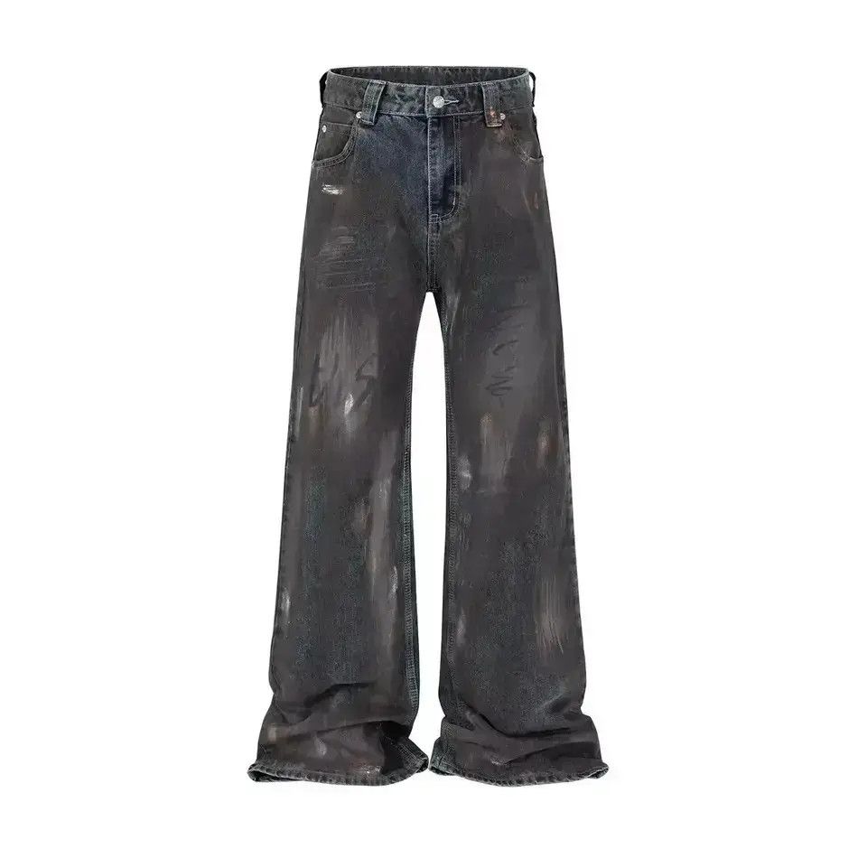 Japanese Brand Streetwear Rare Loose Wide Leg Graffiti Jeans Pants Size US 34 / EU 50 - 1 Thumbnail