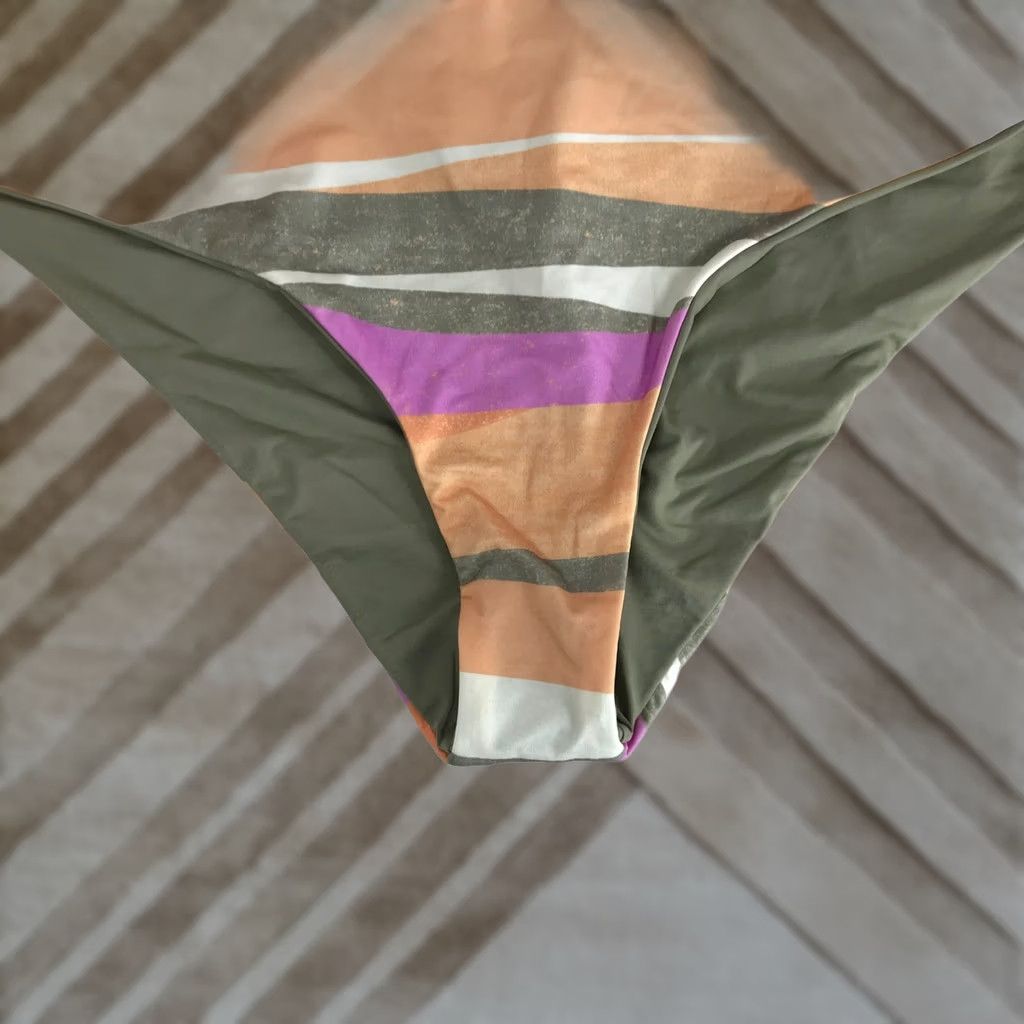 Prana prAna Womens L Striped Bikini Bottoms GEMMA REVERSIBLE Size NEW Size 36" / US 14 / IT 50 - 1 Thumbnail
