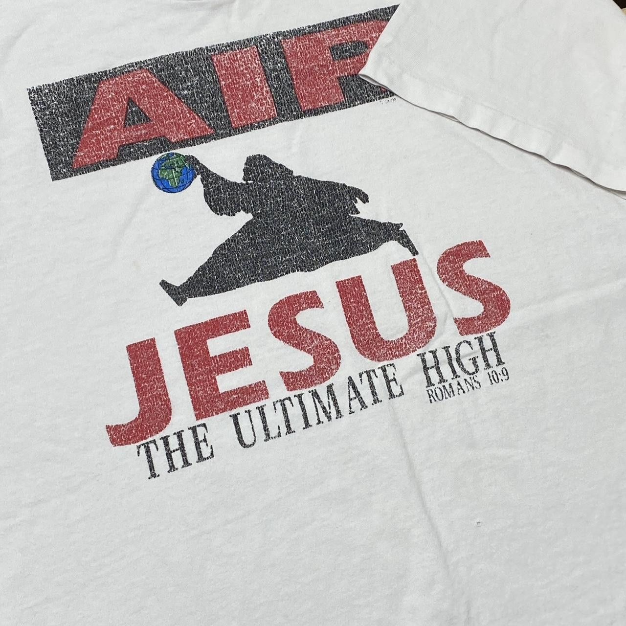 Other Vintage Air Jesus White Parody Jesus Tee Size Medium Size US M / EU 48-50 / 2 - 3 Thumbnail