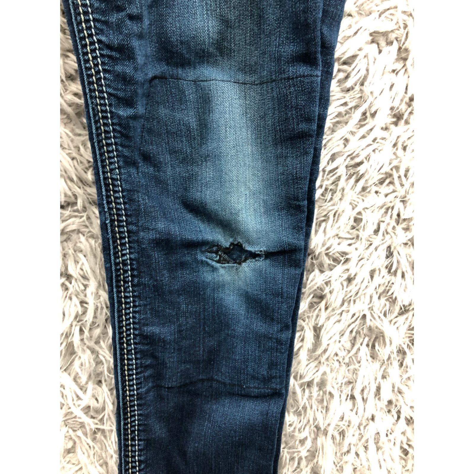 Silver Jeans Co. Silver Jeans Silver Suki High Rise Super Skinny Jeans Womens 29 Blue Medium Wash Distressed No Flaw Fashion Skinny Jeans Size 29" - 6 Thumbnail