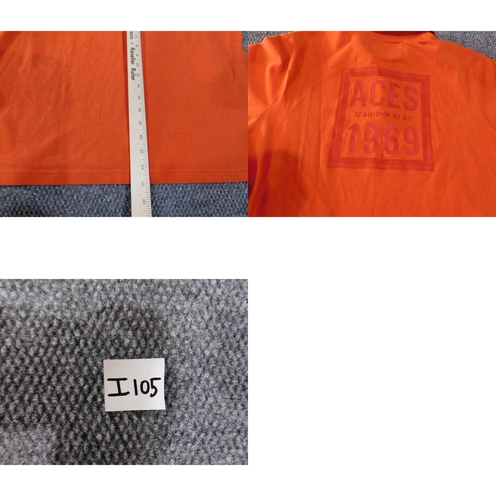 Sean John Sean John Polo Shirt XL Orange Mens Button-Down Short Sleeve Retro Golf 100% Cotton Big & Tall Mens Size US XL / EU 56 / 4 - 9 Thumbnail