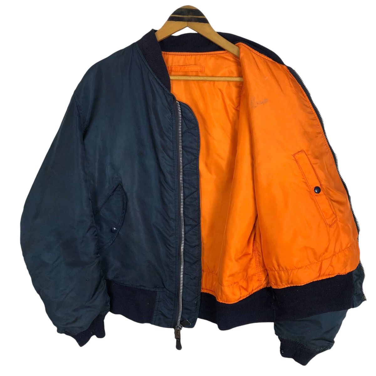Alpha Industries Vintage 90s Alpha Industries Reversible Bomber Jacket Size US L / EU 52-54 / 3 - 7 Thumbnail