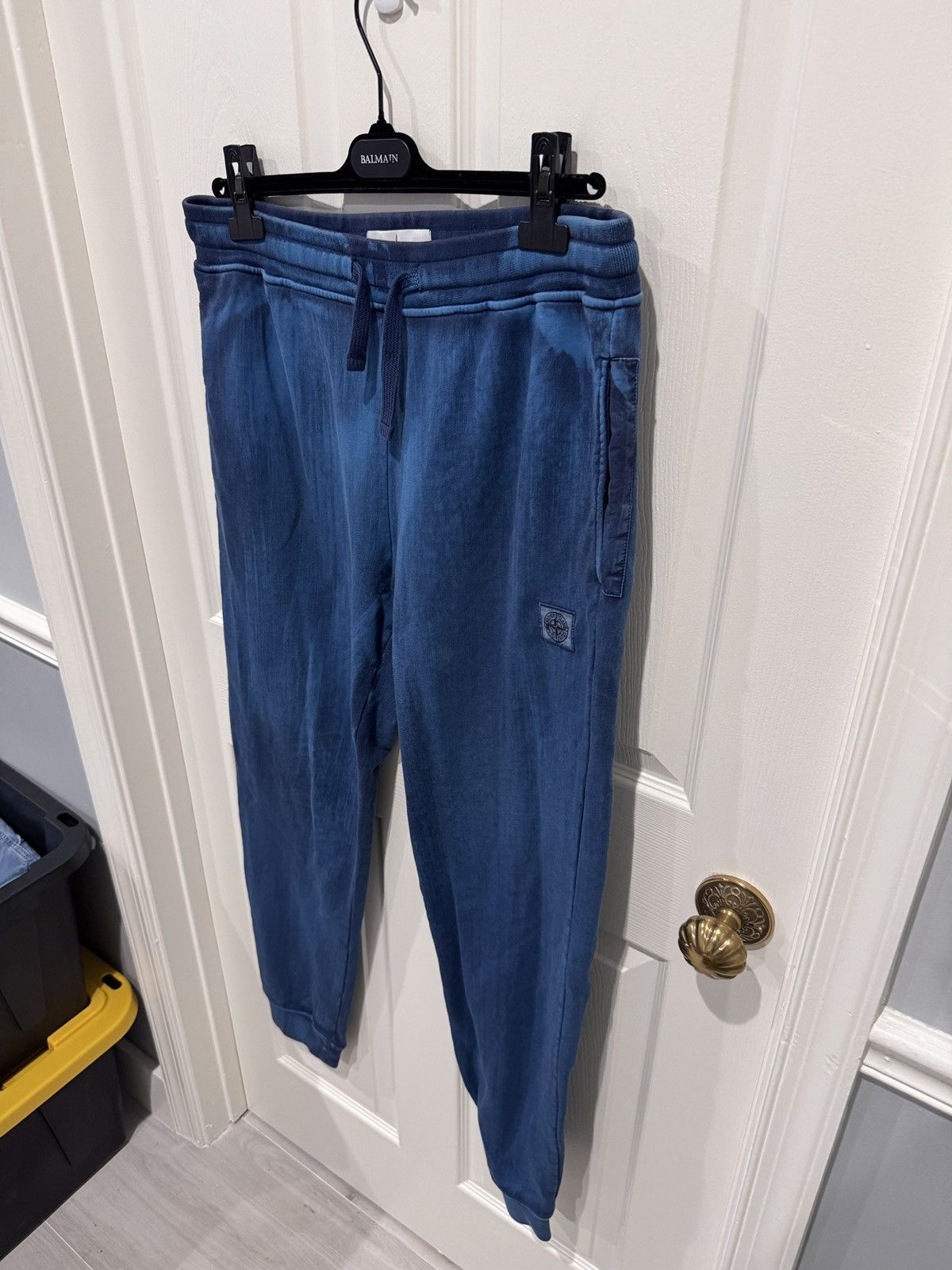 Stone Island Stone Island Blue Paint Stroke Sweatpants Sz L (fits 33-36) Size US 34 / EU 50 - 3 Thumbnail