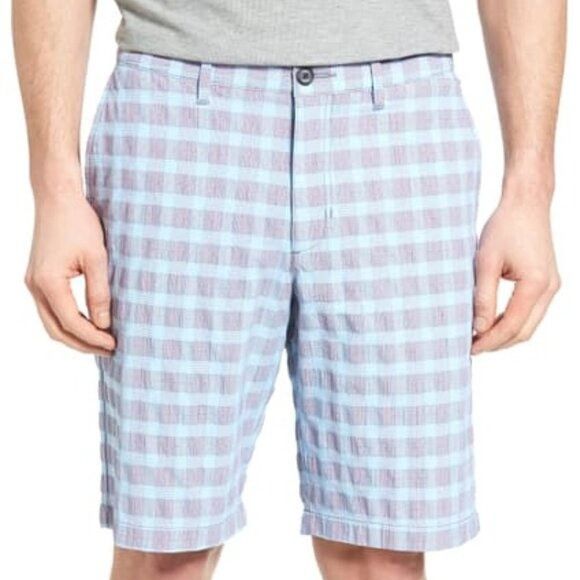 Tommy Bahama Tommy Bahama Mens Blue Checked Pockets Lightweight Long Golf Size US 28 / EU 44 - 10 Thumbnail