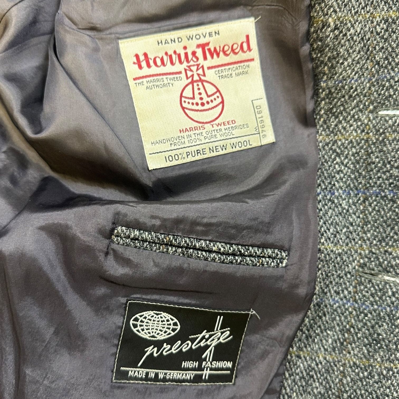 Harris Tweed Harris Tweed Mens Sport Coat Blazer 42R Gray Wool Tweed Size 42R - 5 Thumbnail