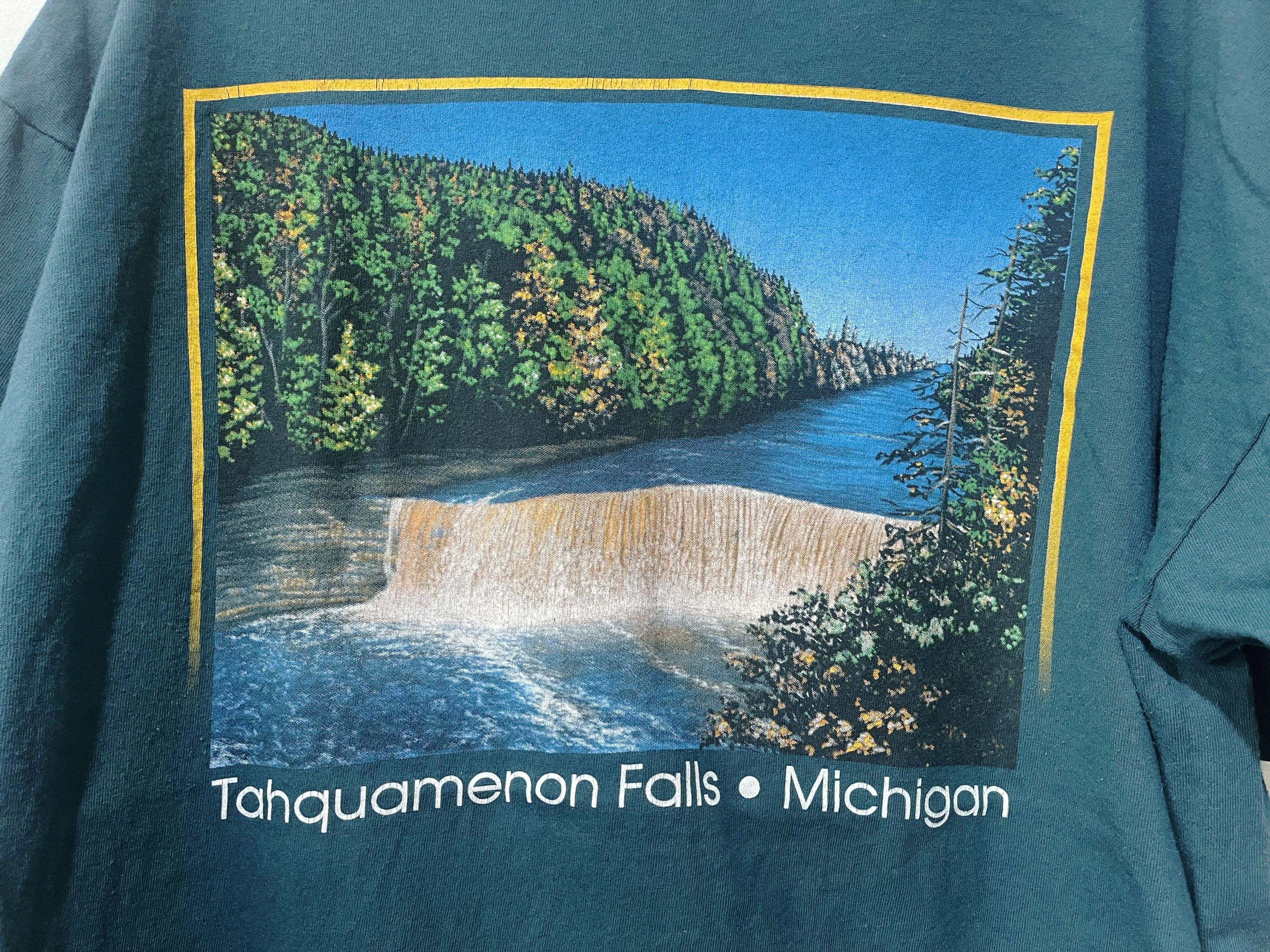 Vintage Vintage 90s Tahquamenon Falls Michigan Shirt Size US XL / EU 56 / 4 - 2 Thumbnail