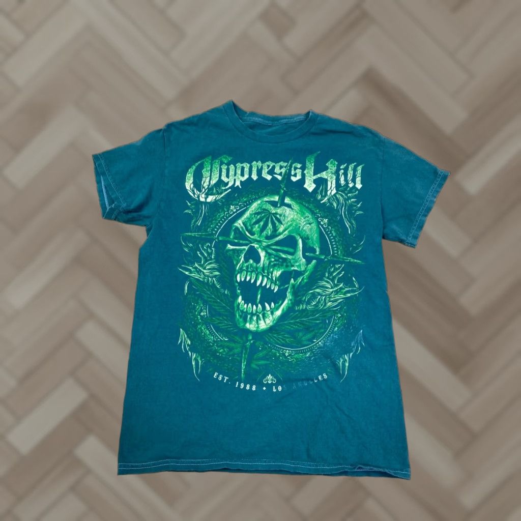 Vintage Cypress Hills T Shirt Mens S Green Hip Hop 90s Skull Rap Size US S / EU 44-46 / 1 - 1 Thumbnail
