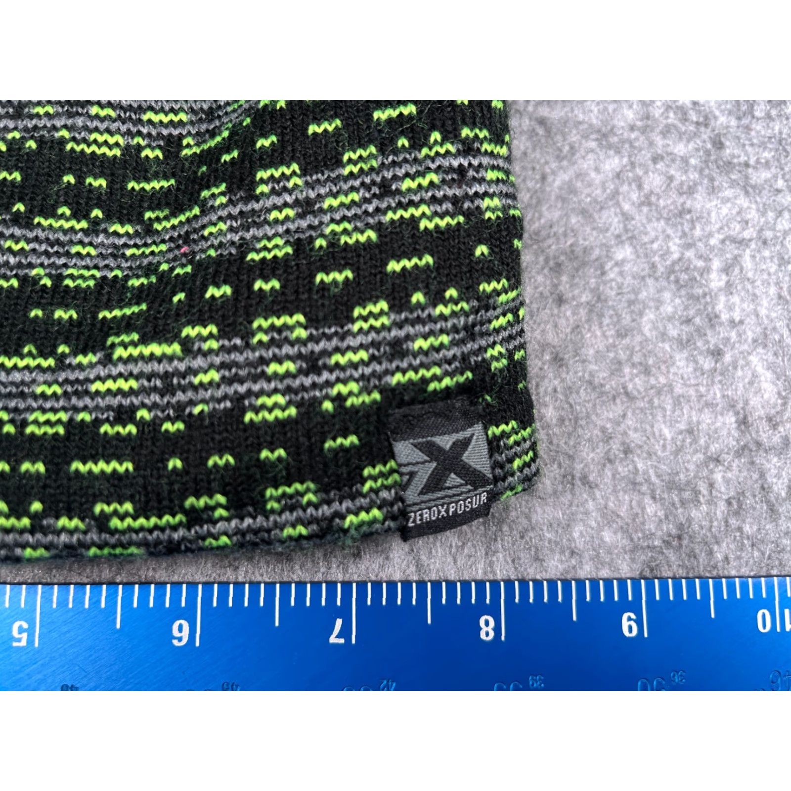 ZeroXposur ZeroXposur Beanie Adult One Size Black Green Gray Stripe Acrylic Blend Knit Unisex Outdoors Ski Winter Size ONE SIZE - 2 Thumbnail