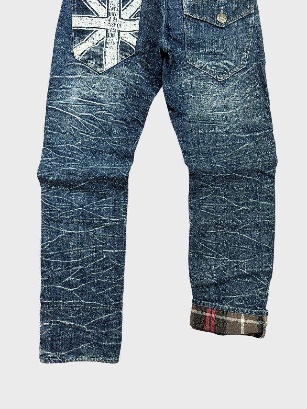 Hysteric Glamour × Japanese Brand JACK SERIKA POEM TARTAN PLAID CLAW MARK DENIM Size US 30 / EU 46 - 13 Thumbnail