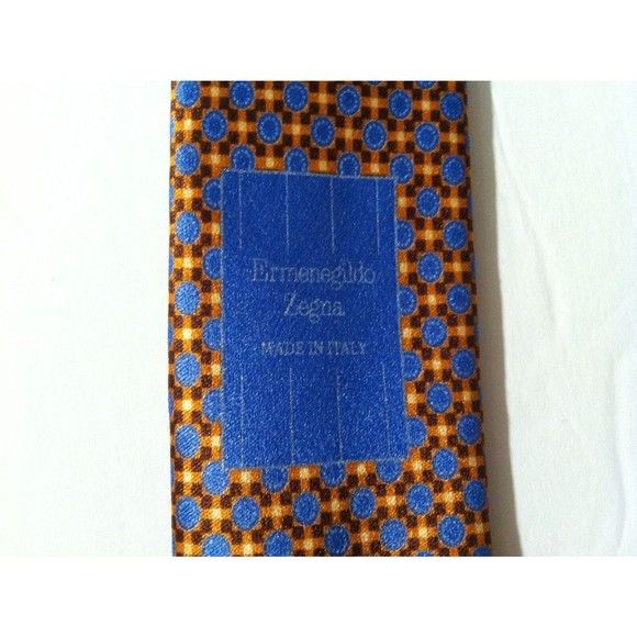 Ermenegildo Zegna ERMENEGILDO ZEGNA MENS NEW 100%SILK NECK TIE WIDTH: 3 3/8" Size ONE SIZE - 8 Thumbnail