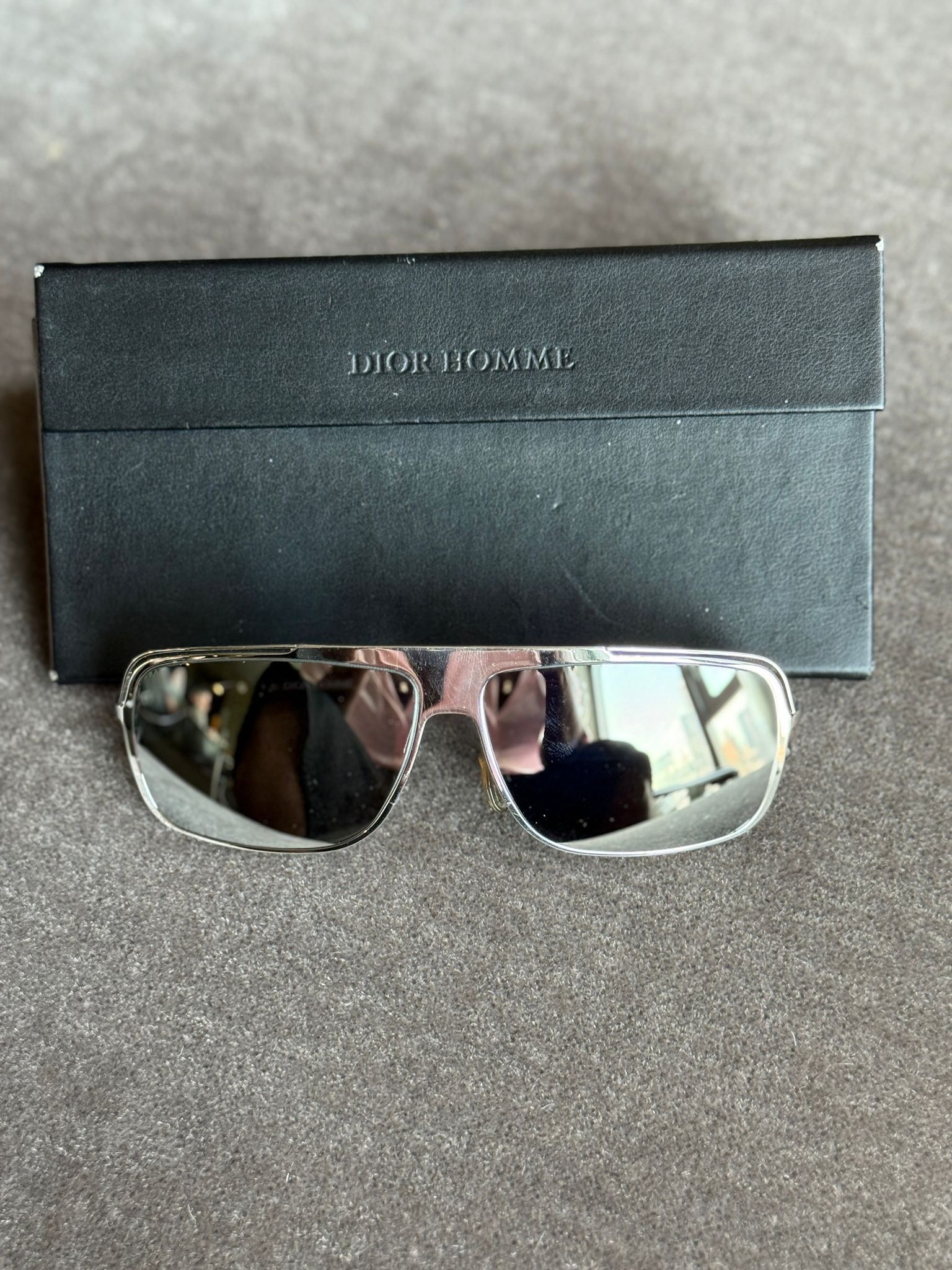 Dior Homme Silver Aviator Sunglasses