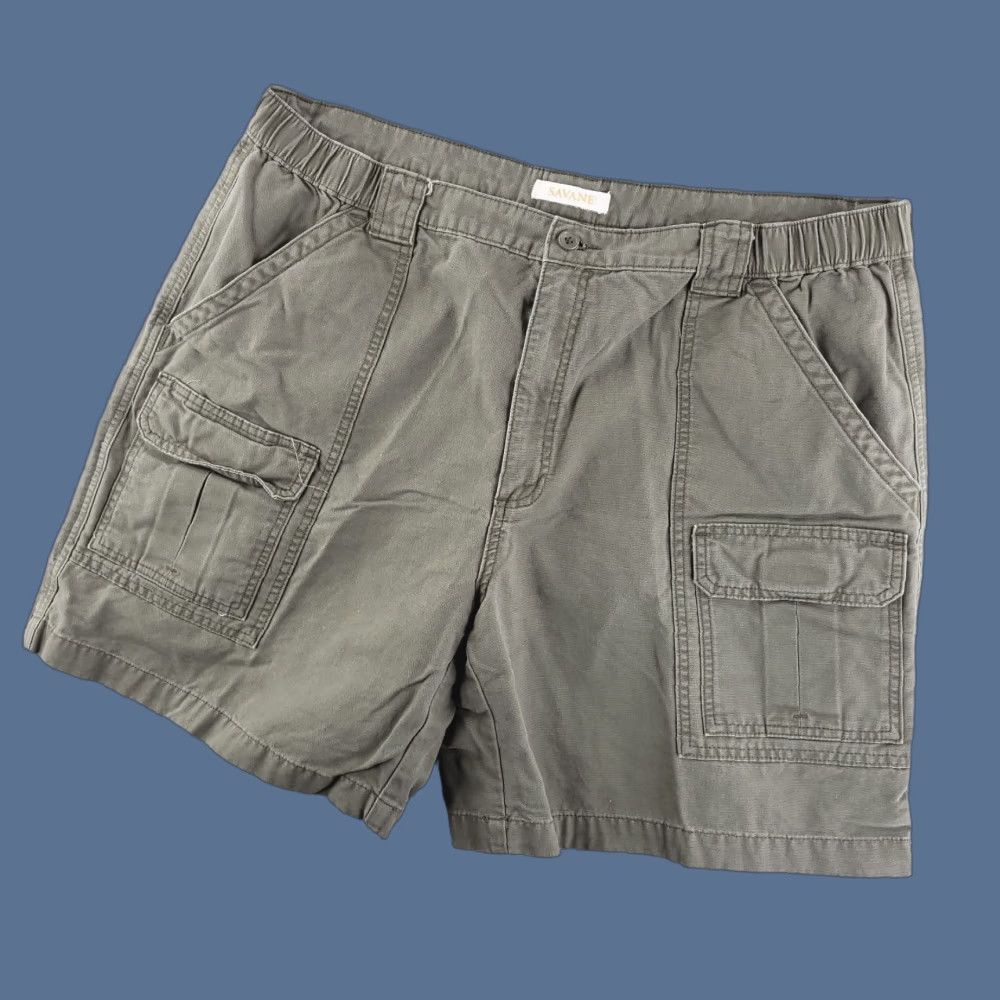 Savane Savane Shorts Mens 40 Green Canvas Fishing Cotton Cargo Above Knee Size US 40 / EU 56 - 1 Thumbnail